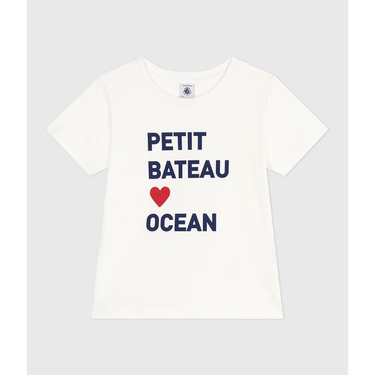 PETIT BATEAU T-shirt met korte mouwen en boodschap