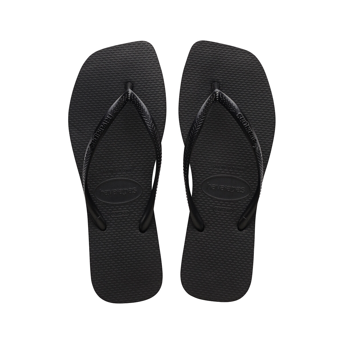 Chanclas Slim Square Mujer Talla 39/40. Color Negro