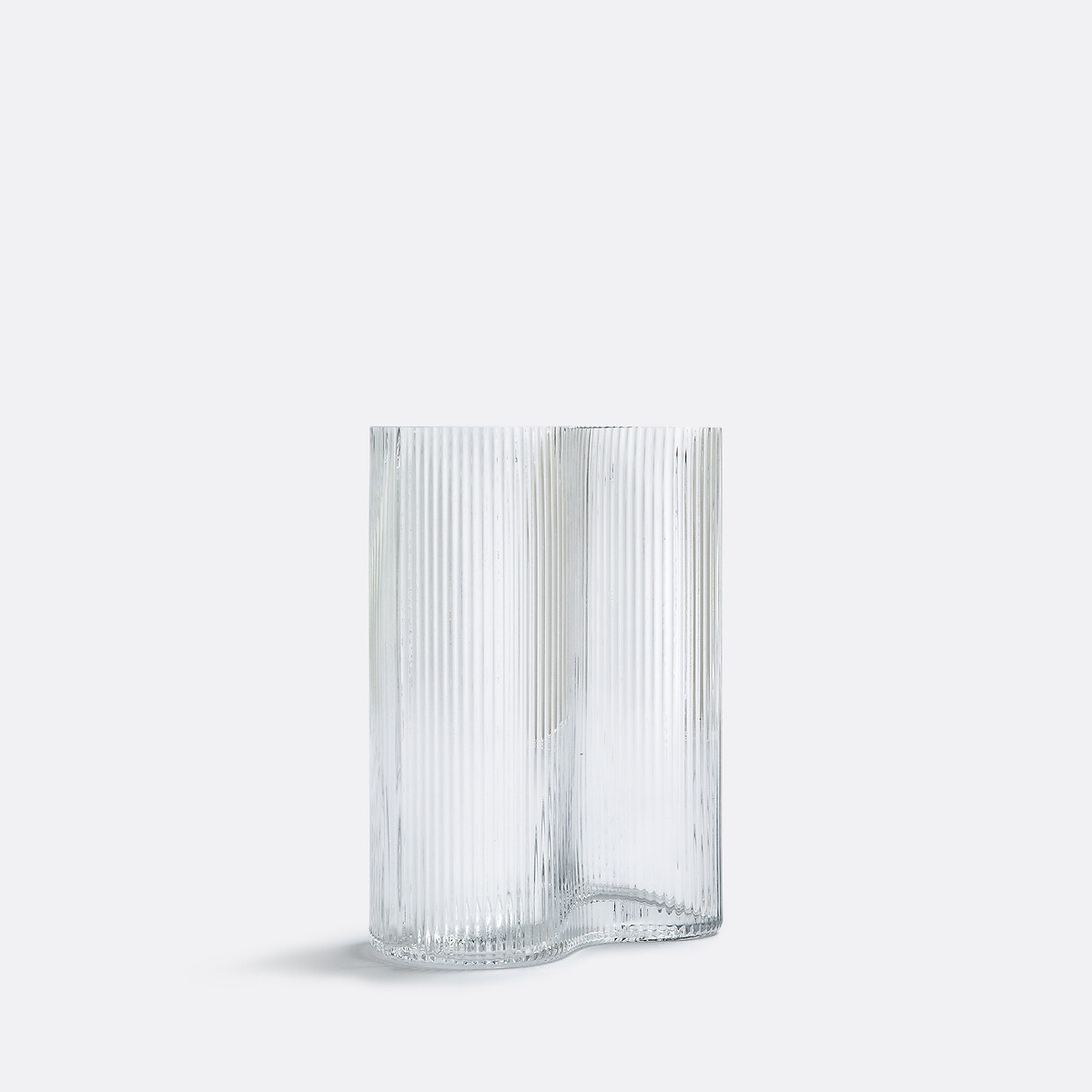 La Redoute Interieurs Anija 21Cm High Ribbed Smoked Glass Vase Unisex Transparent
