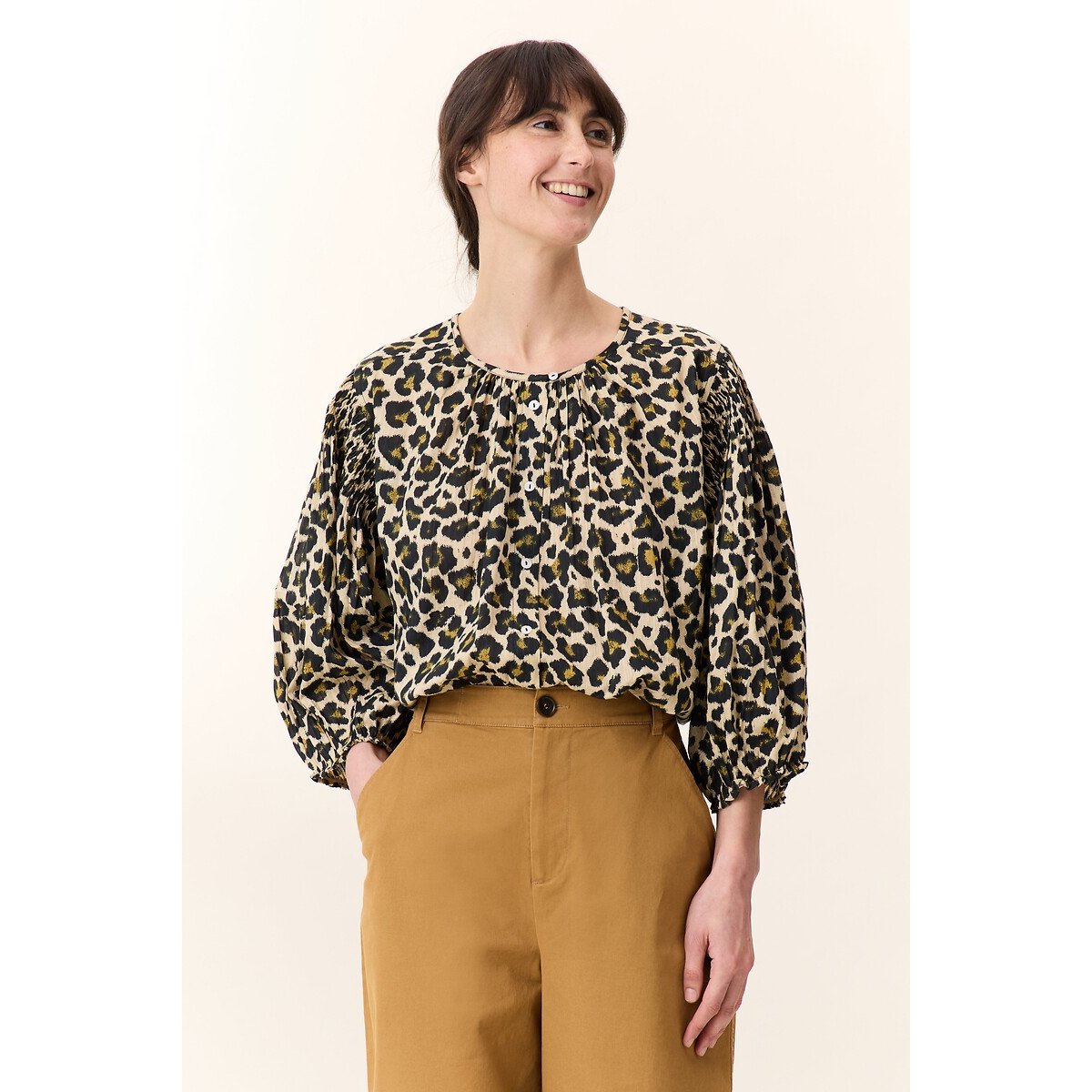 Blusa de manga balão 3/4, CORSO LEO, Leon & Harper