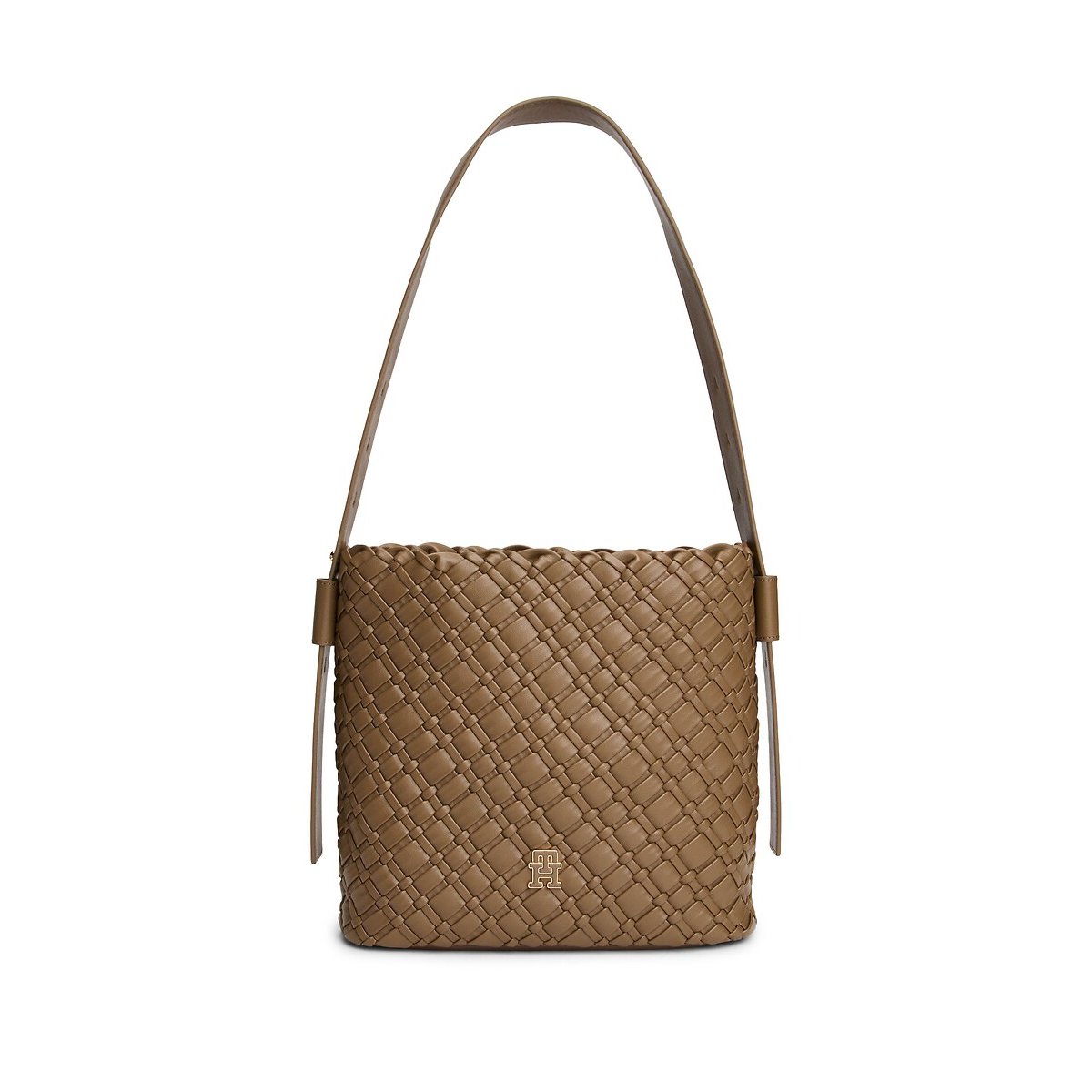 Tommy Hilfiger Th Braided Shoulder Bag Women's Taupe