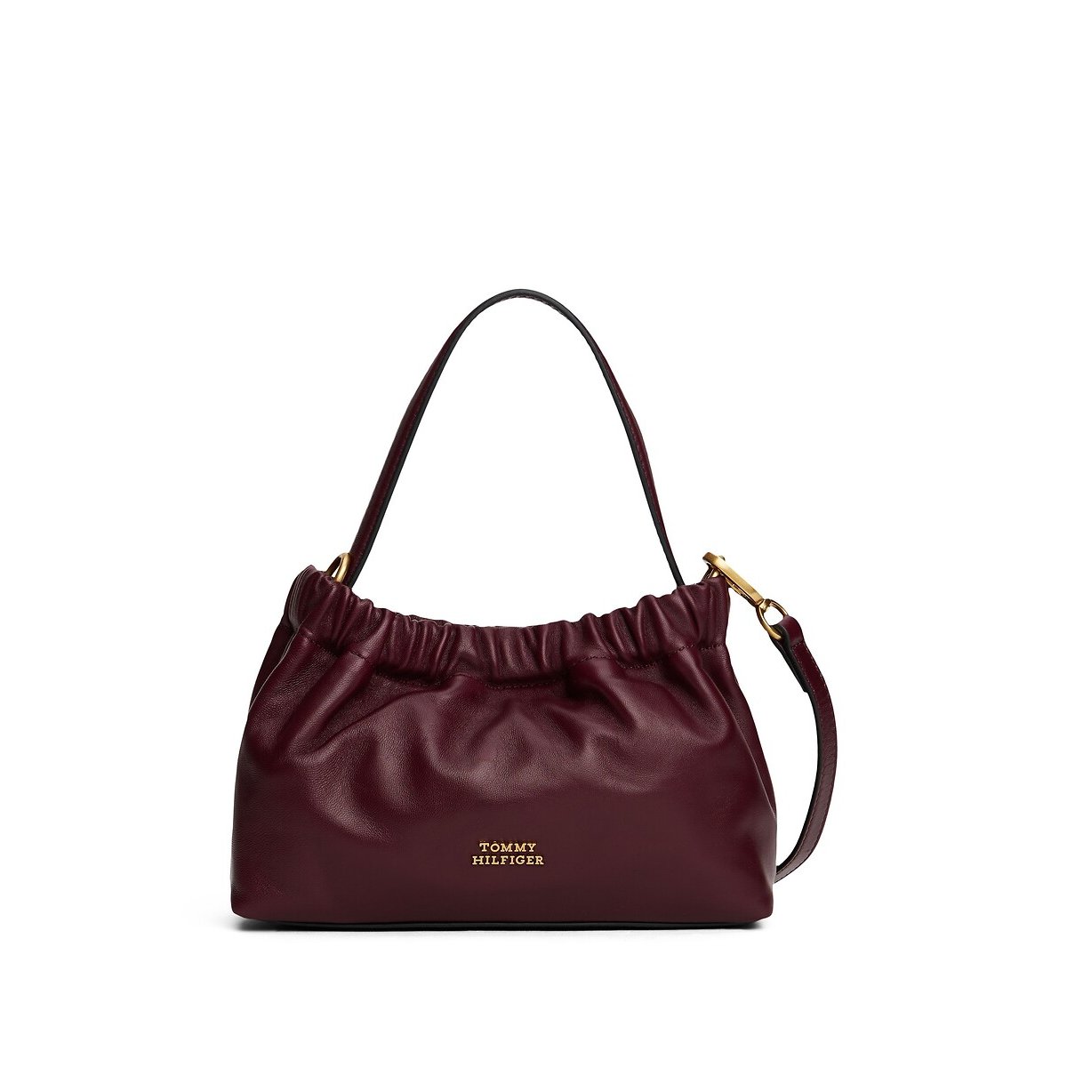 Tommy Hilfiger Mini Crossover Leather Handbag Women's Burgundy