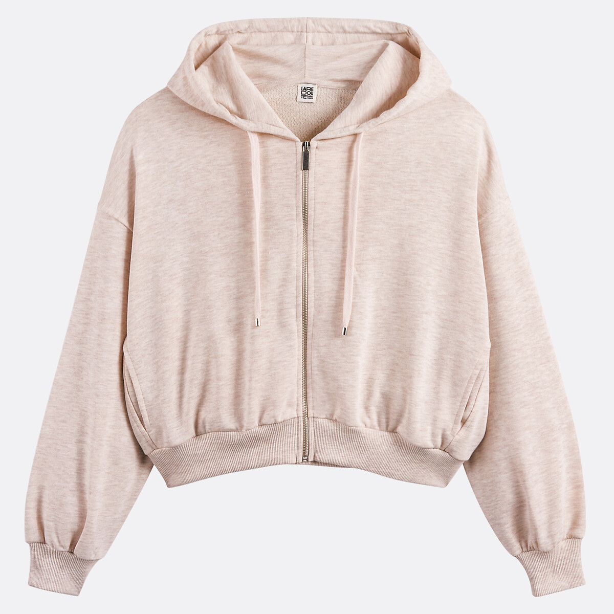 Sweat court zippé, à capuche