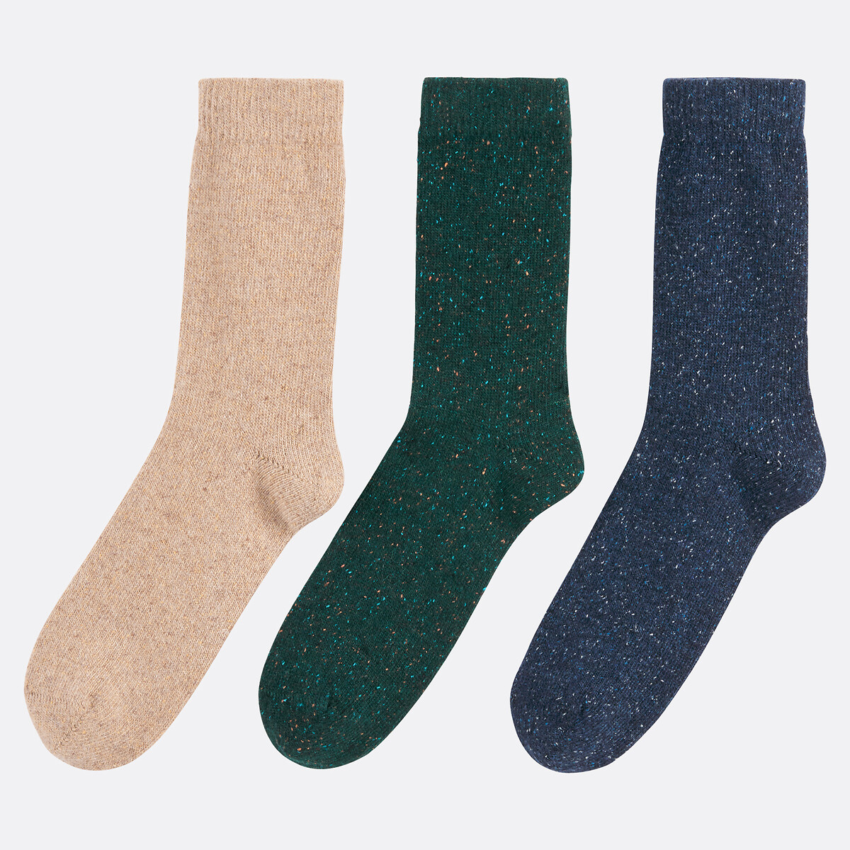 Lote de 3 calcetines Hombre Talla 46/48. Color Azul