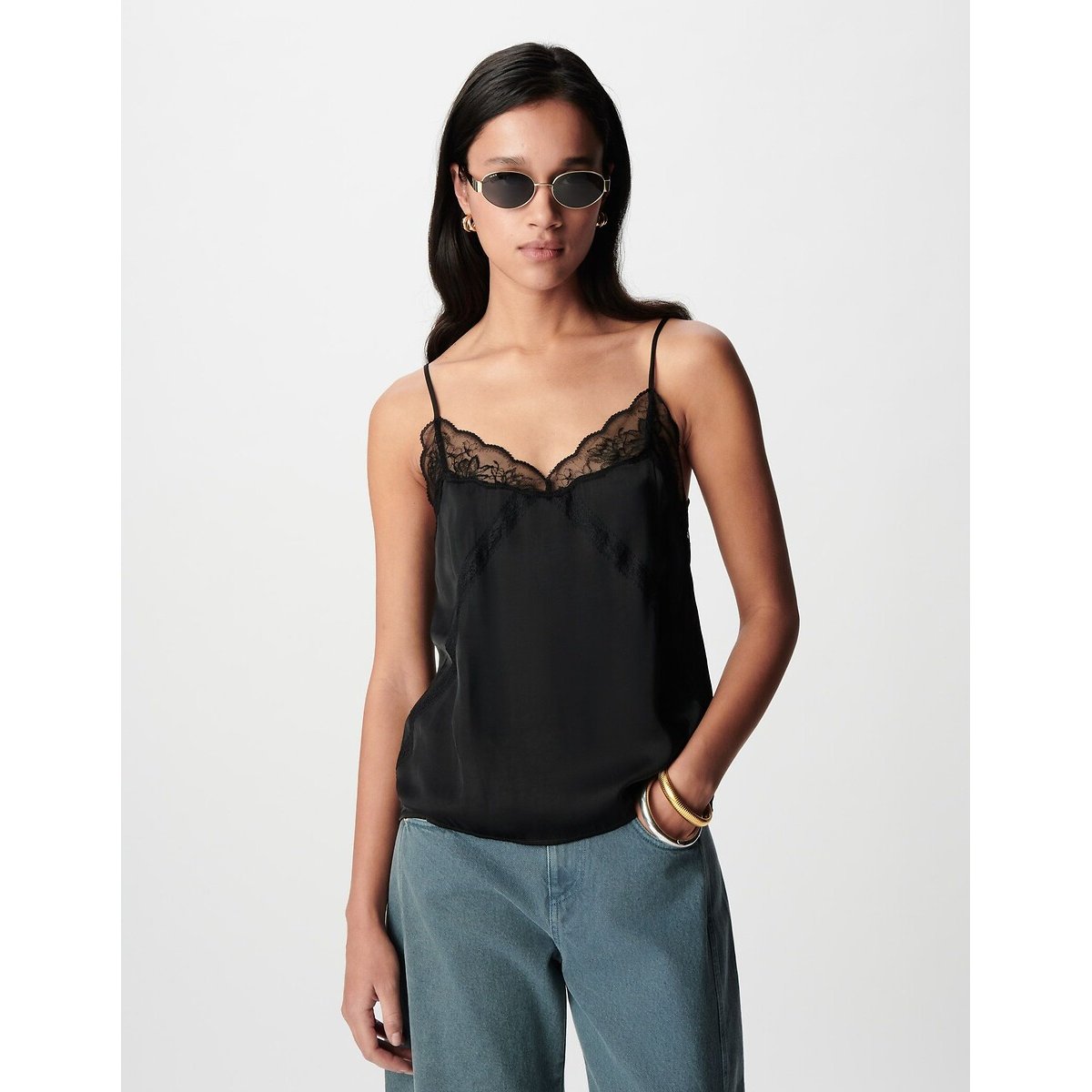 Ikks Lace Cami Women's Black Medium