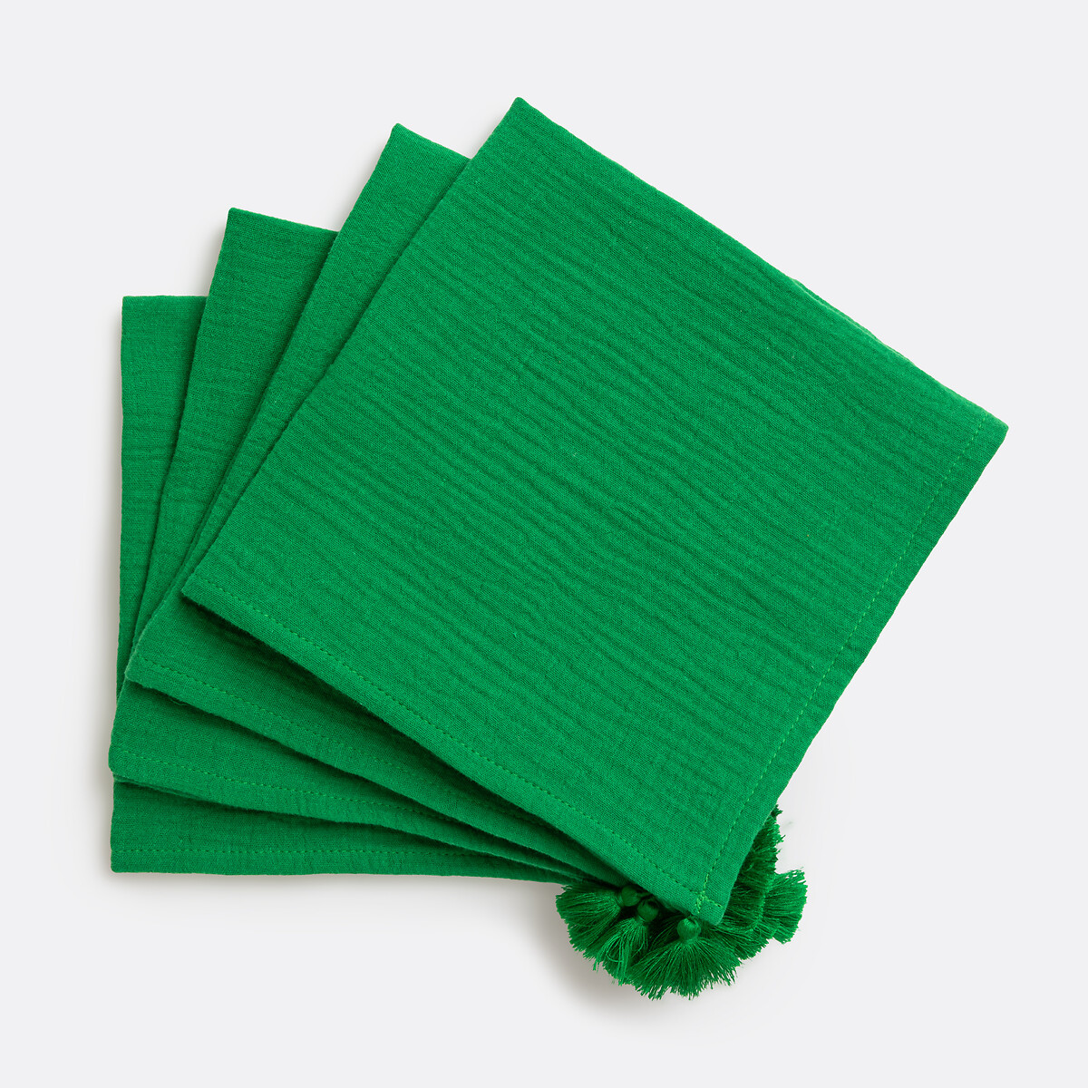 Lot de 4 serviettes de table gaze de coton, Kumla - LA REDOUTE INTERIEURS - Modalova