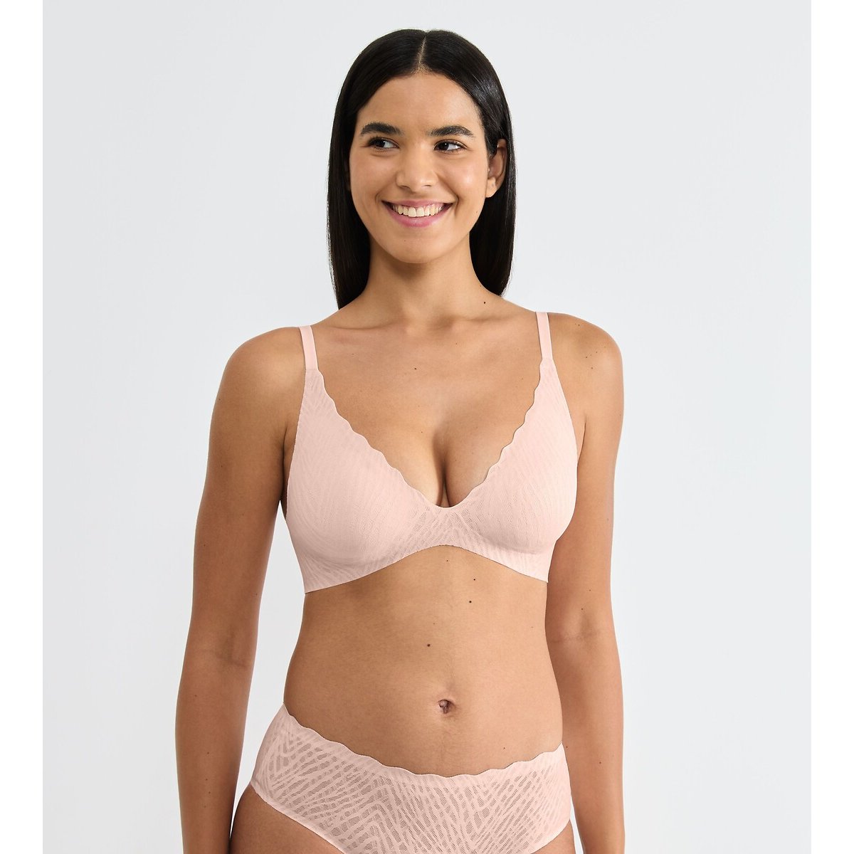 Sloggi Zero Feel Bliss Non-Underwired Push-Up Bra Women's Powder Pink Large
