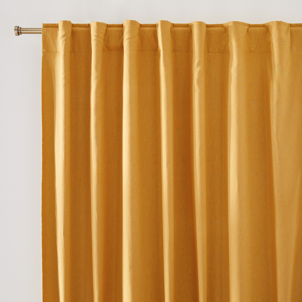 La Redoute Interieurs Lincot Hidden Tab Blackout Curtain Unisex Ochre Yellow Size D350 X W135cm