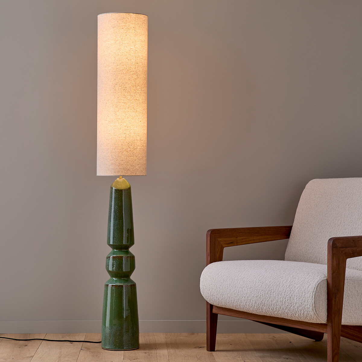 AM.PM Staande lamp in keramiek en linnen, TOTEMY