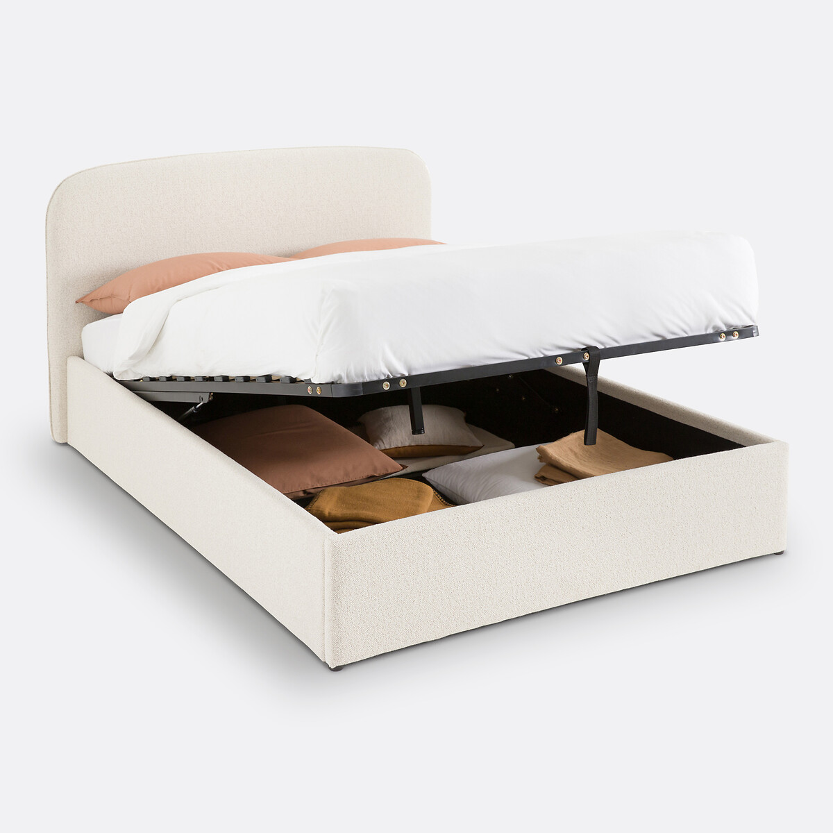 LA REDOUTE INTERIEURS Kofferbed bouclette met ophefbare lattenbodem, Conto