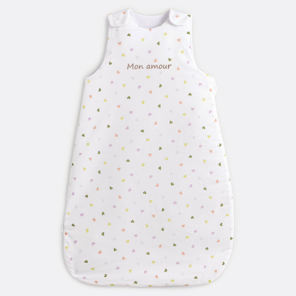 La Redoute Interieurs Scacco Personalised Sleep Bag In Organic Cotton Heart Print 9M/18M Size (71 To 81Cm) Infant