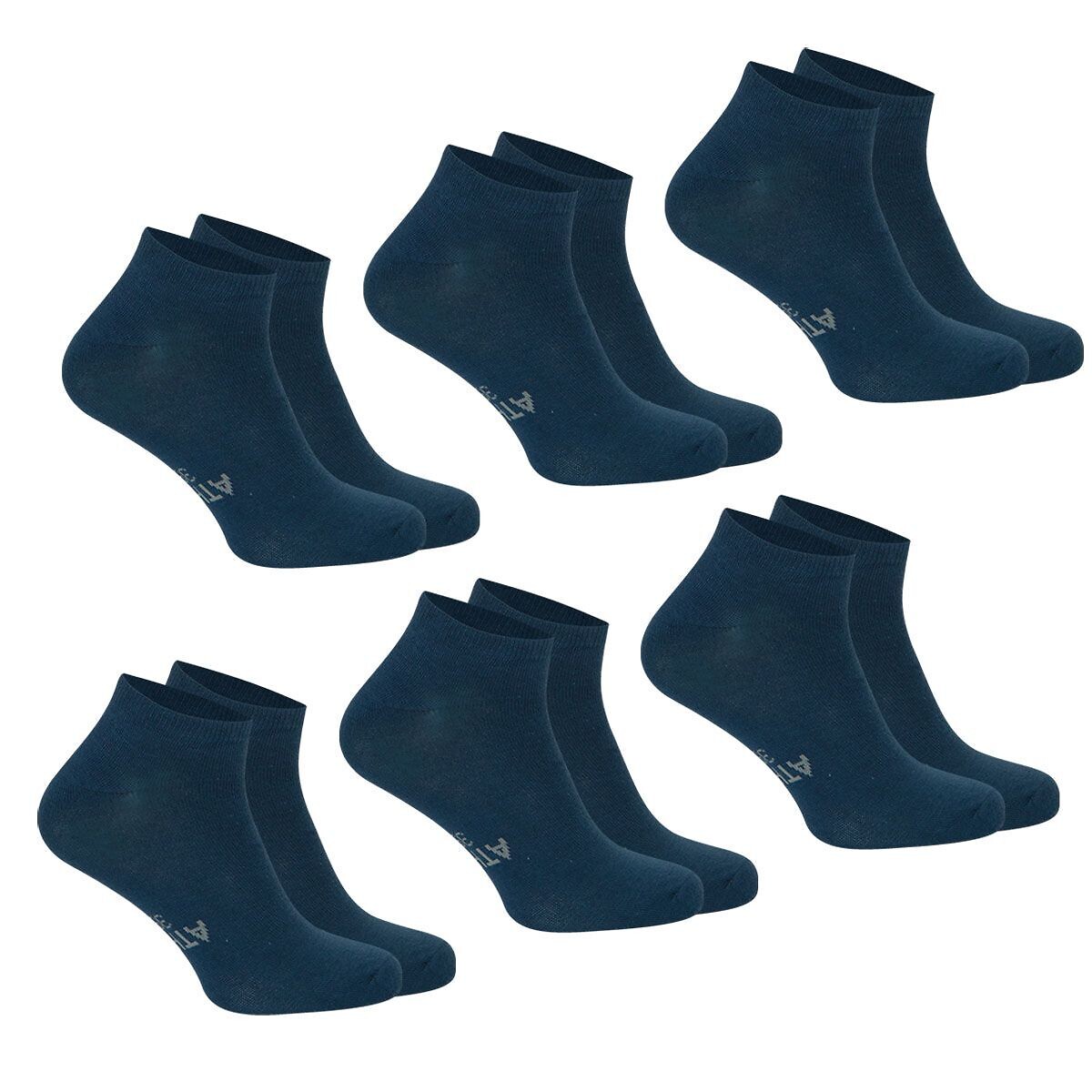 Athena Pack Of 6 Pairs Of My Petit Prix Plain Socks Men's Navy Blue Size 39