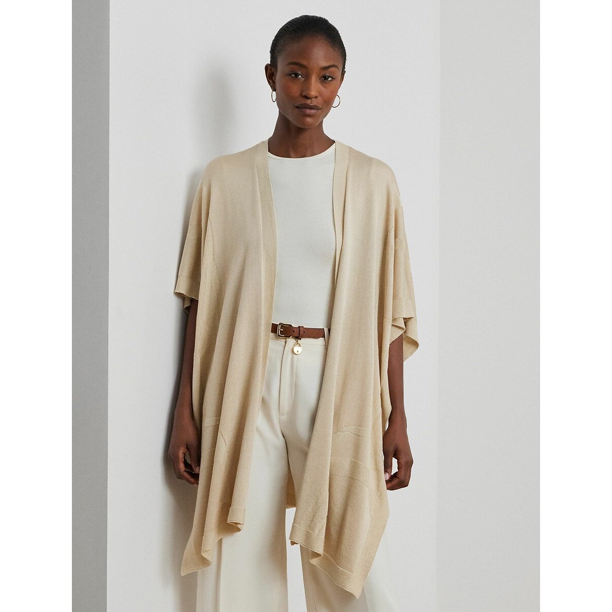 LAUREN RALPH LAUREN Poncho sjaal met ton-sur-ton jacquardpatroon