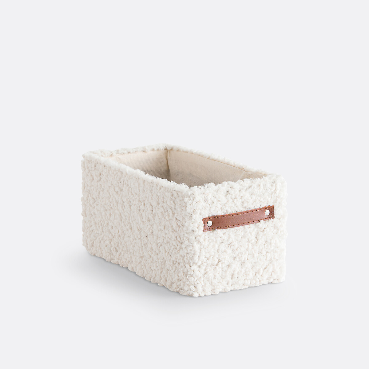 La Redoute Interieurs Boklio Textured Folding Basket Unisex Ecru