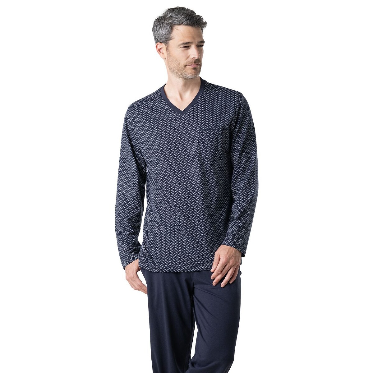 Eminence Business Long Pyjamas Men's Navy Blue Small