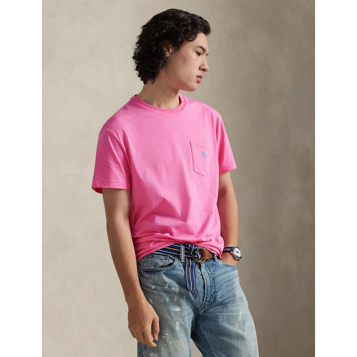 T-shirt à col rond Custom Slim Fit