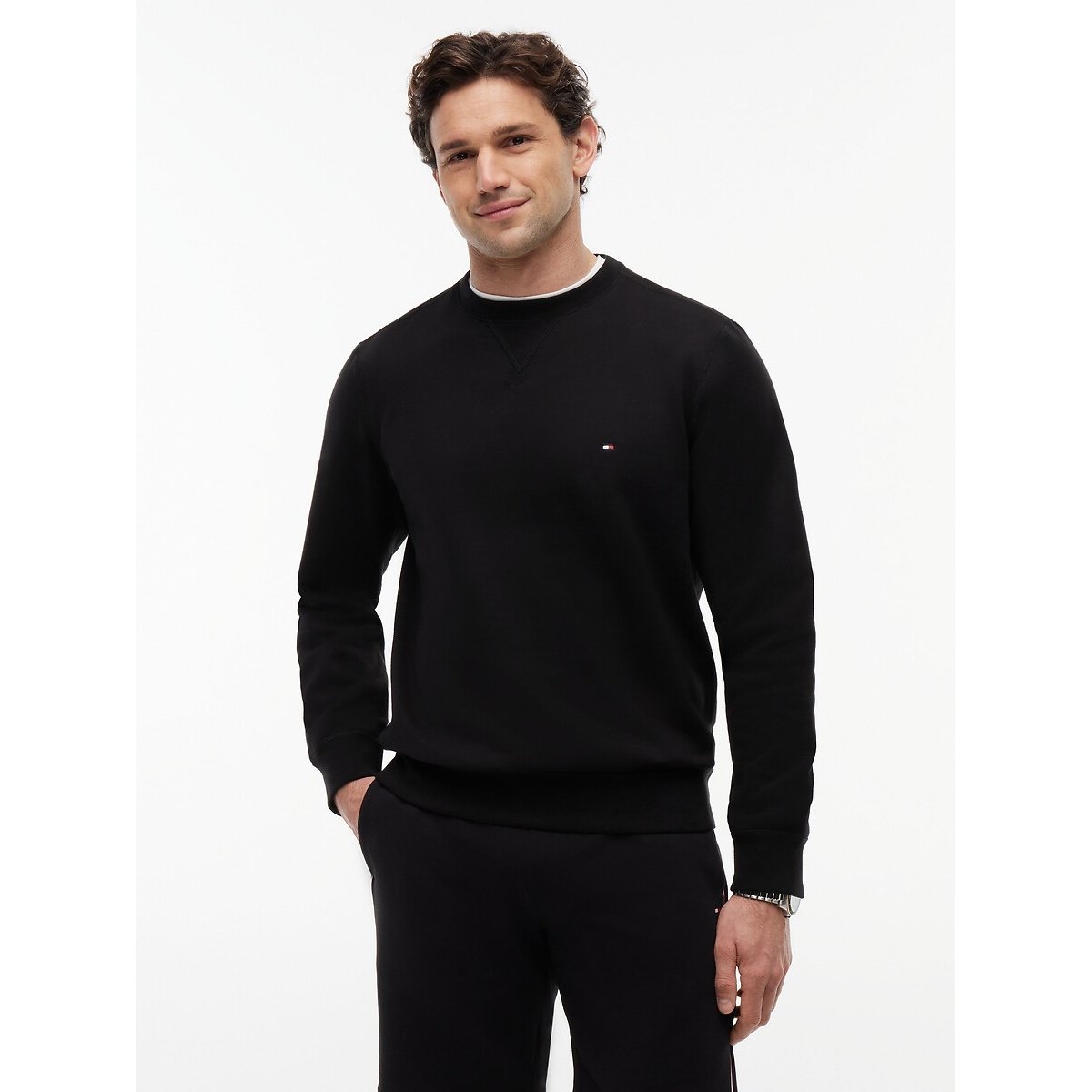 Tommy Hilfiger Crew Neck Sweatshirt Men's Black Xxl
