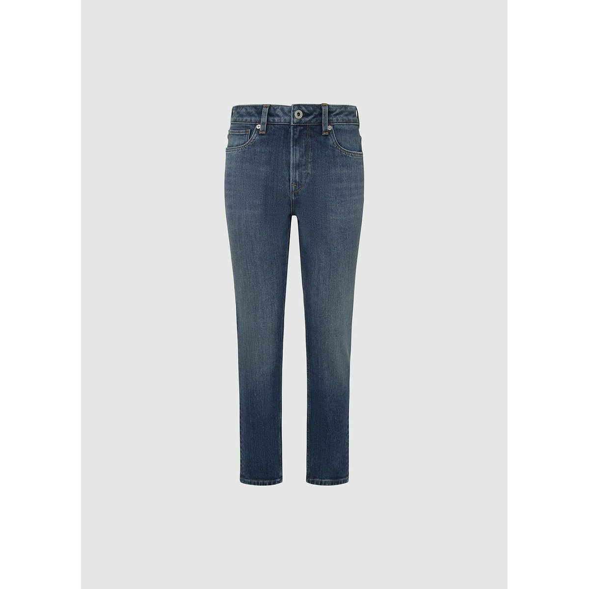 Pepe Jeans Vaquero Tapered, talle alto. Talla 27 Longitud 30. Color Azul