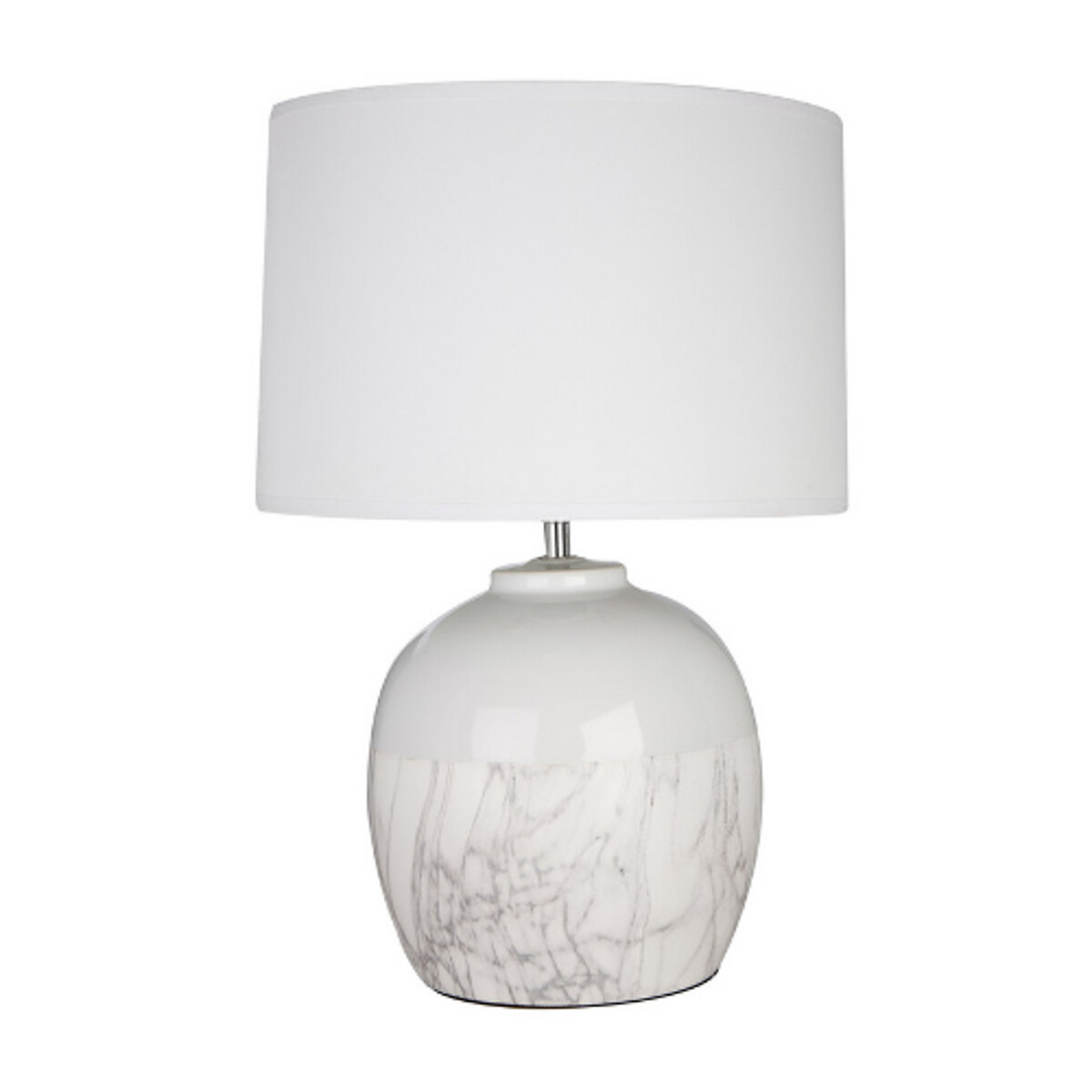 So'home White Marble Effect And Contrast Ceramic Table Lamp