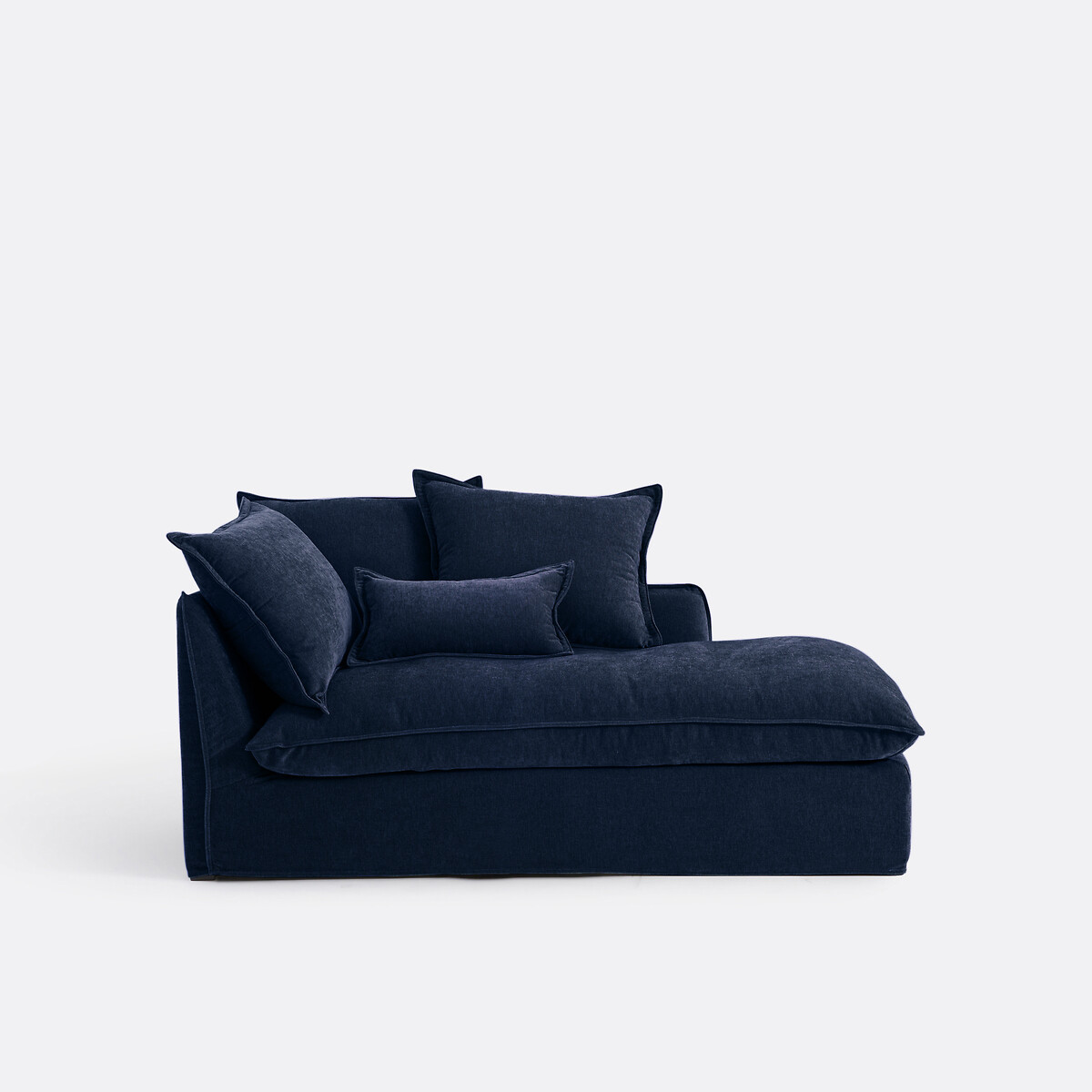 Méridienne droite, déhoussable, en polyester chiné, ODNA