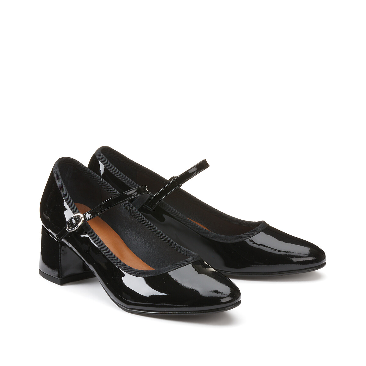 Jonak Dalmatie Leather Mary Janes With Heel Women's Black Patent Size 40 (6.5)