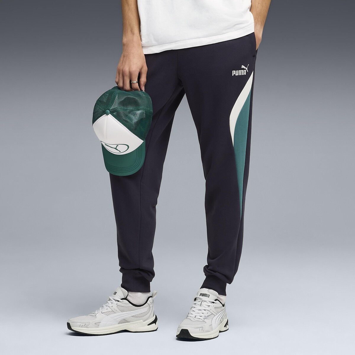 Puma Men's Navy Essential Logo Joggers Large