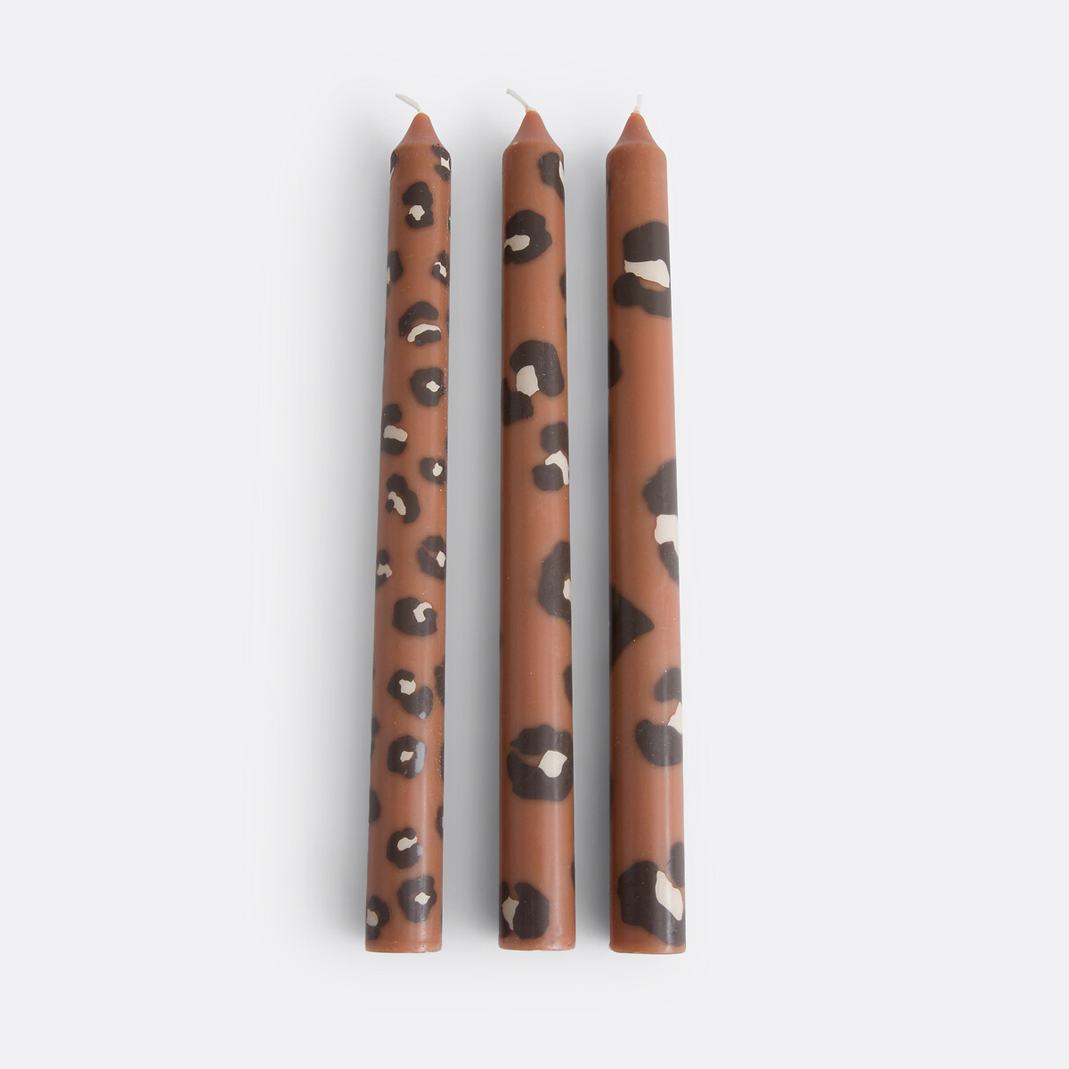La Redoute Interieurs Set Of 3 Azhar Print Candles Unisex Leopard