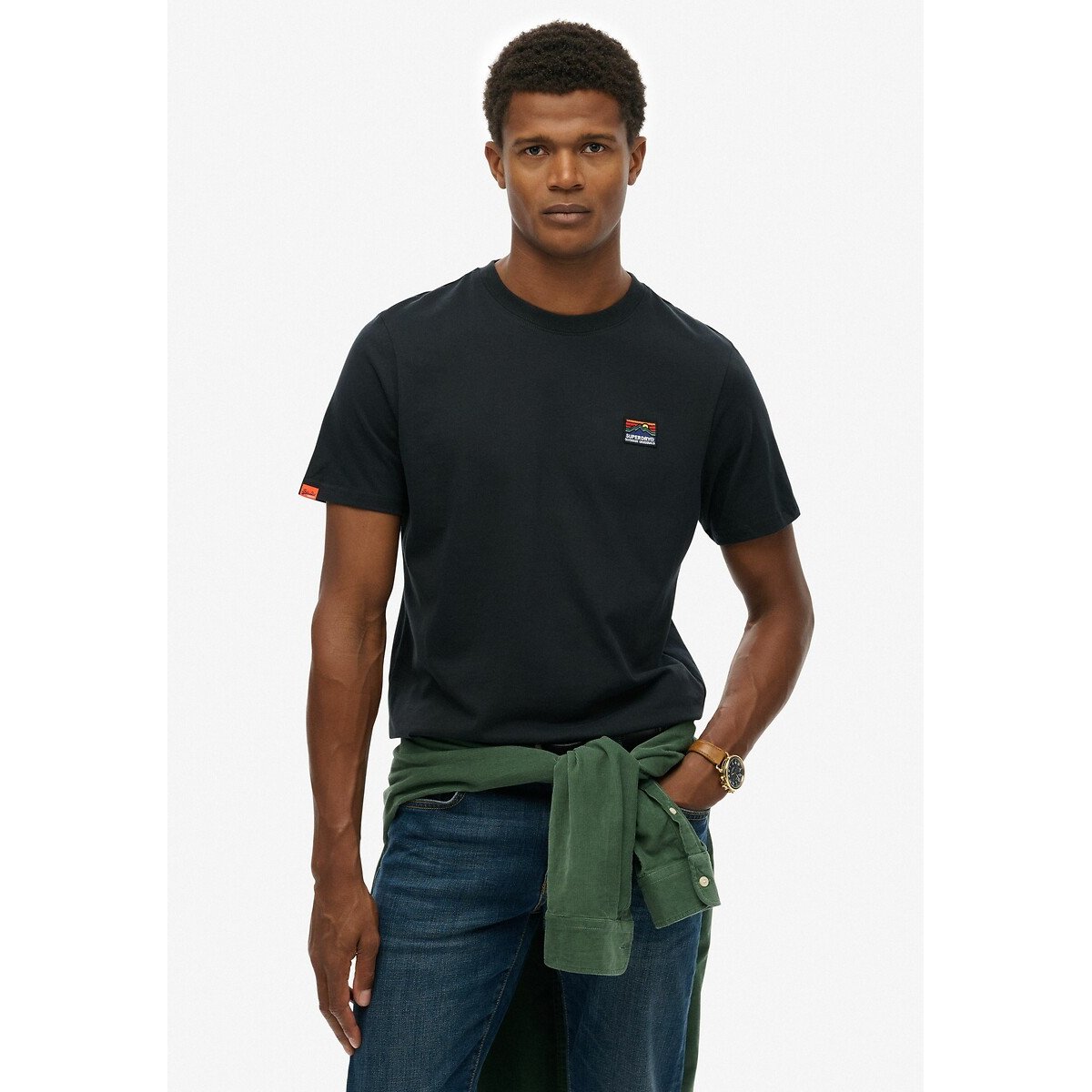 Superdry Men's Navy Blue Great Outdoors Embroidered T-Shirt Small
