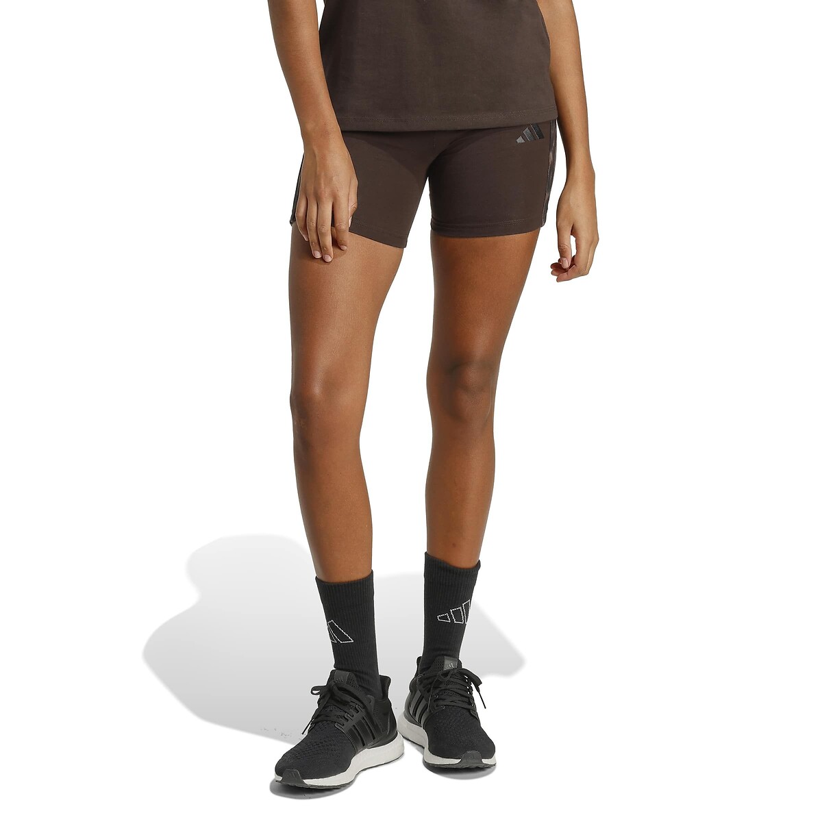 Adidas Sportswear Essentials 3 Stripes Shorts Women's Leopard Print Extra Large