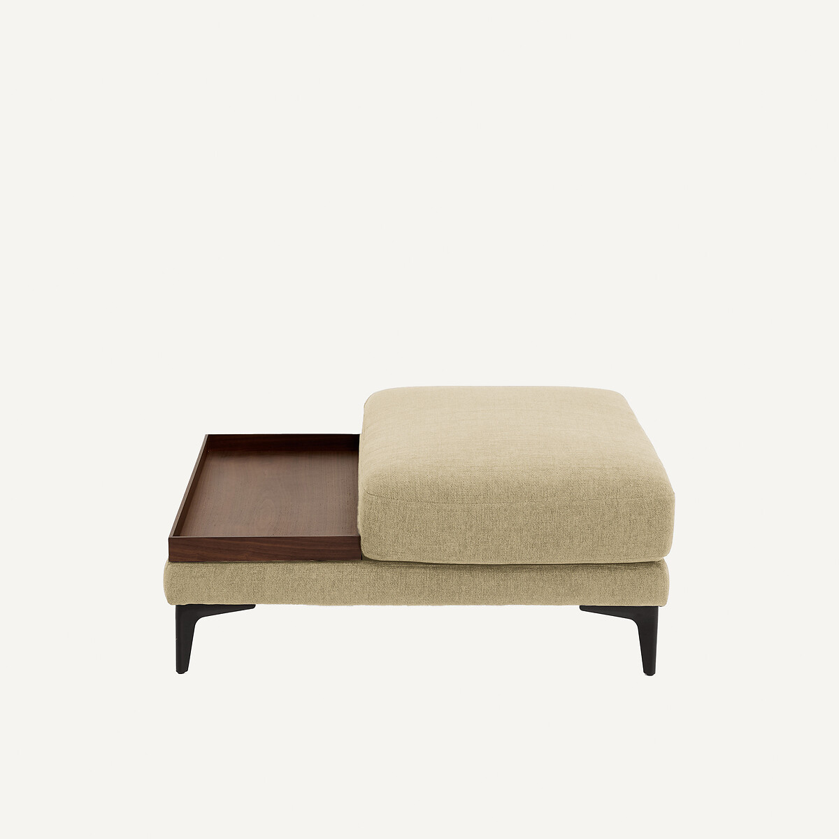 EMMANUEL GALLINA X AM.PM Voetensteun met dienblad, gevlochten polyester, MODERNISTE, ontwerp Emmanuel Gallina