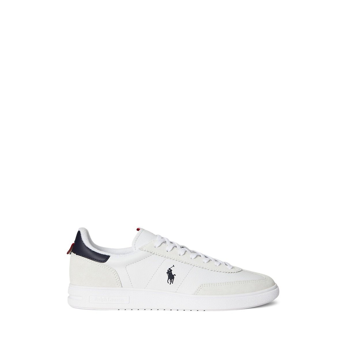 Polo Ralph Lauren Bedford Rib Leather Trainers Men's White/Red/Blue Size 44 (9.5)