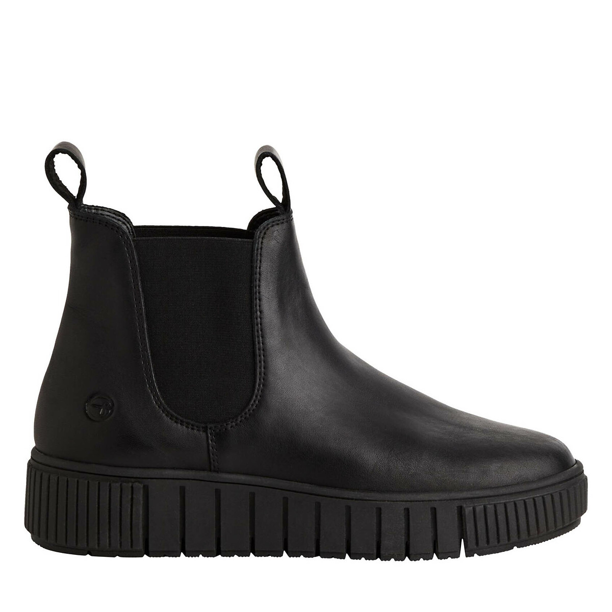 Tamaris Leather Ankle Boots Women's Black Size 37 (4)