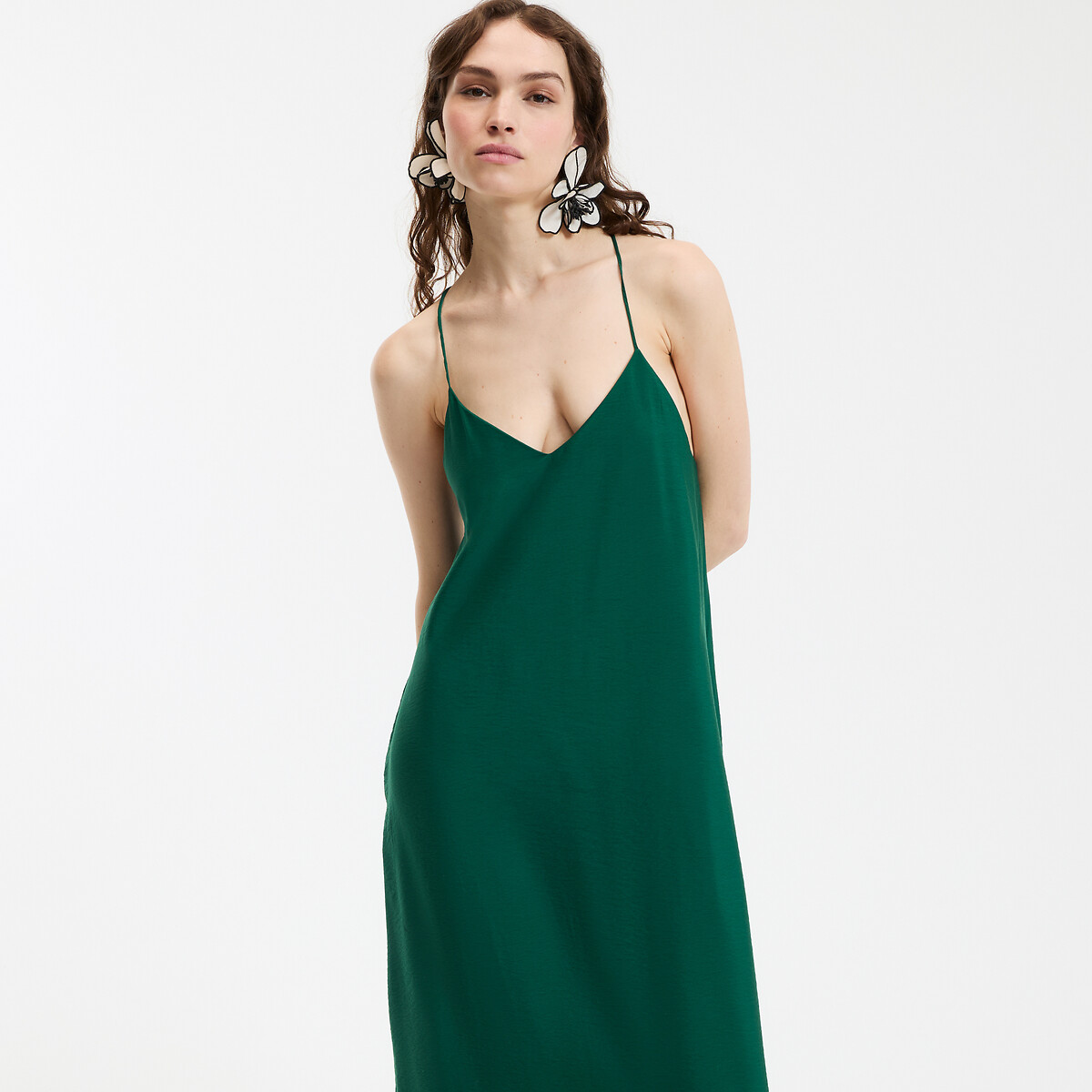 Abito lungo, spalline sottili - LA REDOUTE COLLECTIONS - Modalova