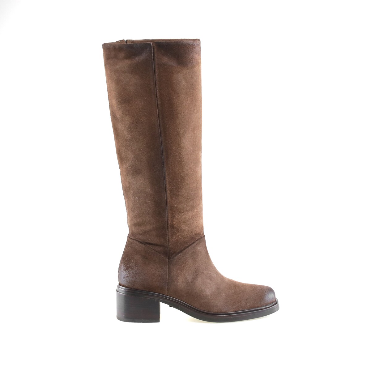 Mjus Block Heel Suede Calf Boots Women's Mahogany Size 39