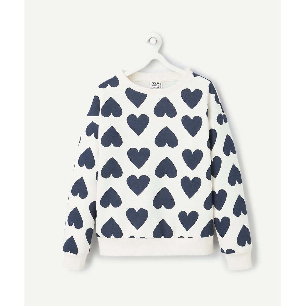 TAPE A L'OEIL Sweater in fleece met hartjes