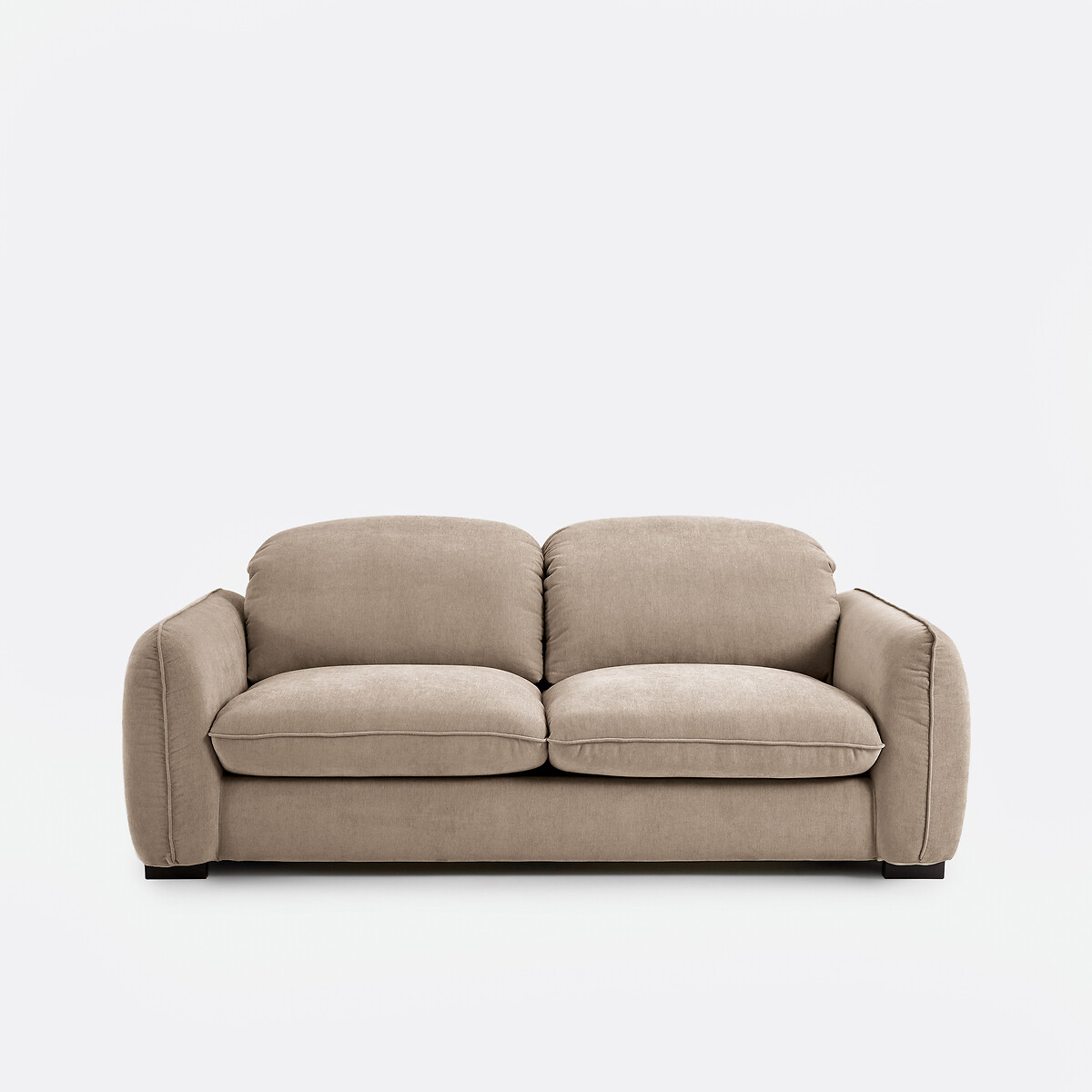 LA REDOUTE INTERIEURS Rechte bank in gem&ecirc;leerd polyester, 3-zit met hoofdsteunen, ISLA