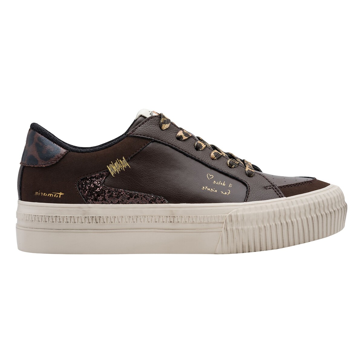 Tamaris Chunky Sole Trainers Women's Dark Brown Size 39