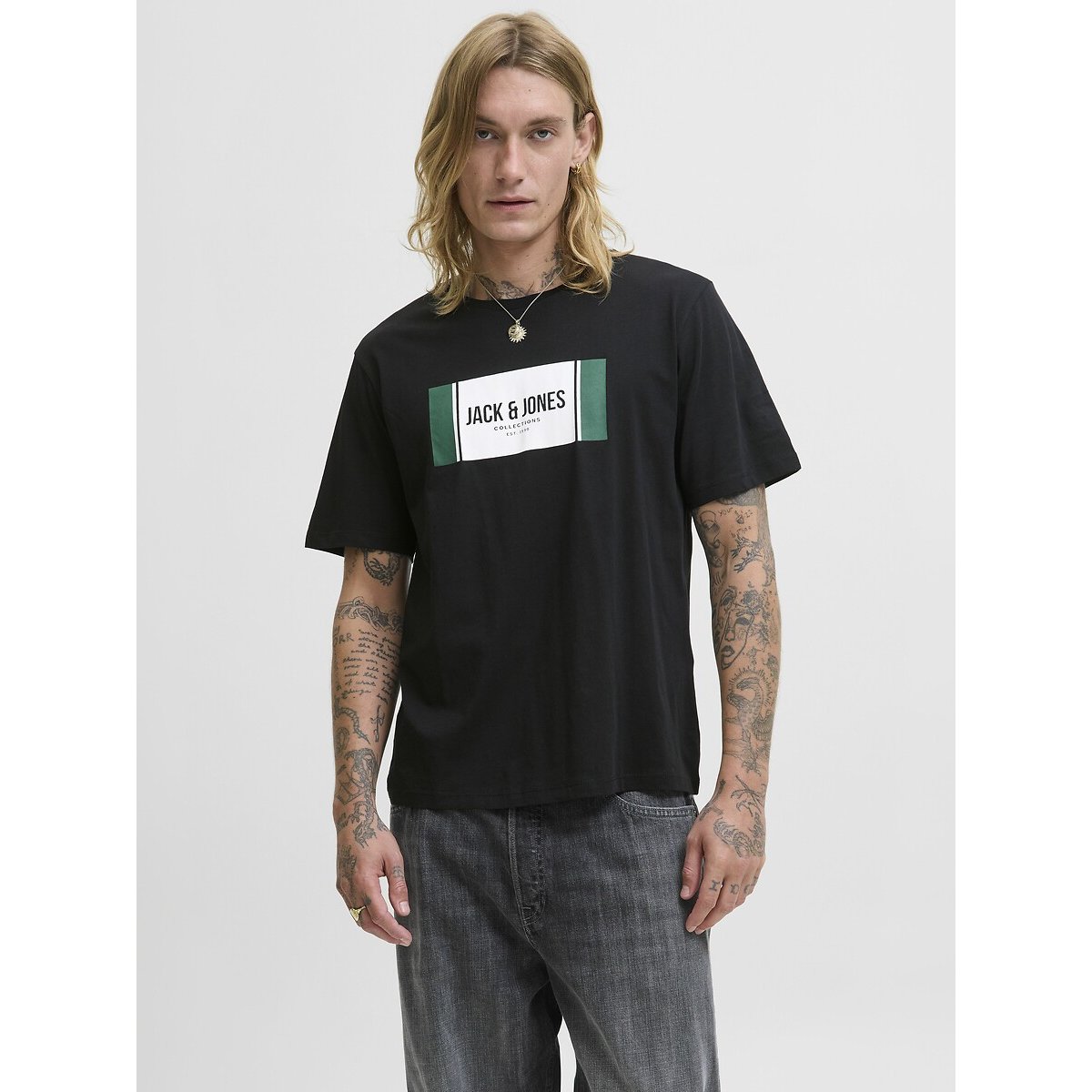 Jack & Jones Hayato Short Sleeve T-Shirt Men's Black Medium