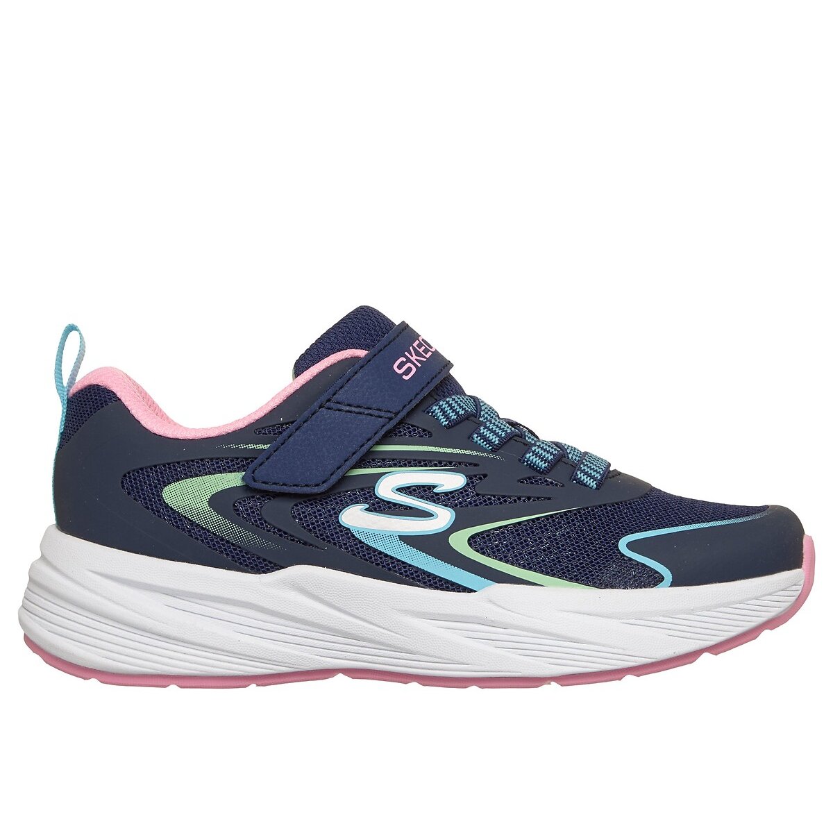 Skechers Microspec Tread Hyper Speed Trainers Navy Blue Size 33 (1) Kids
