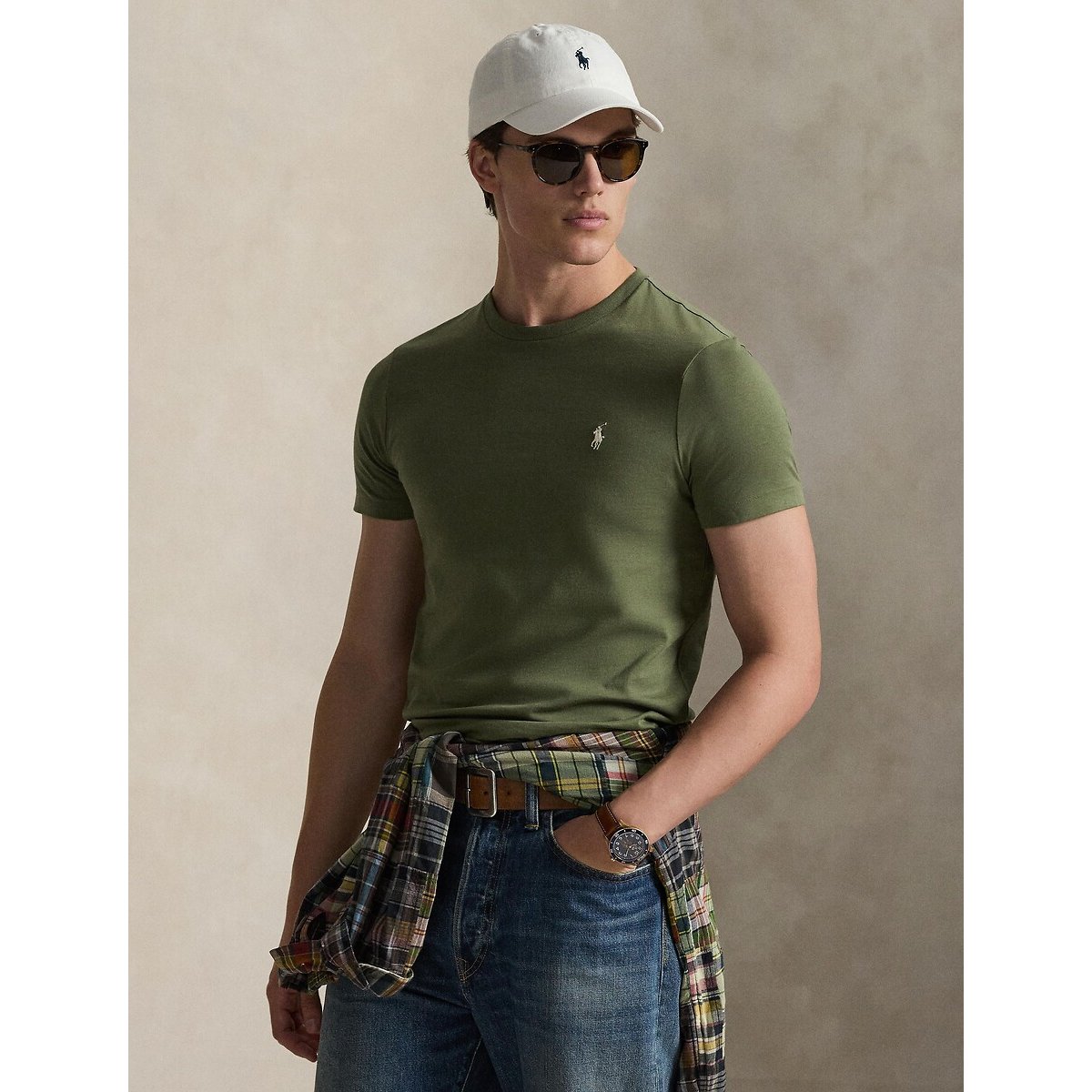 T-shirt à col rond Custom Slim Fit