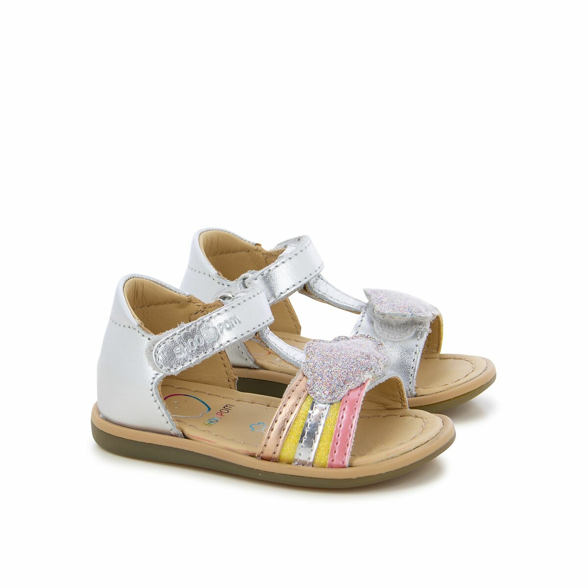 Shoo Pom Tity Multi Sandals Silver-Coloured Size 22 Kids