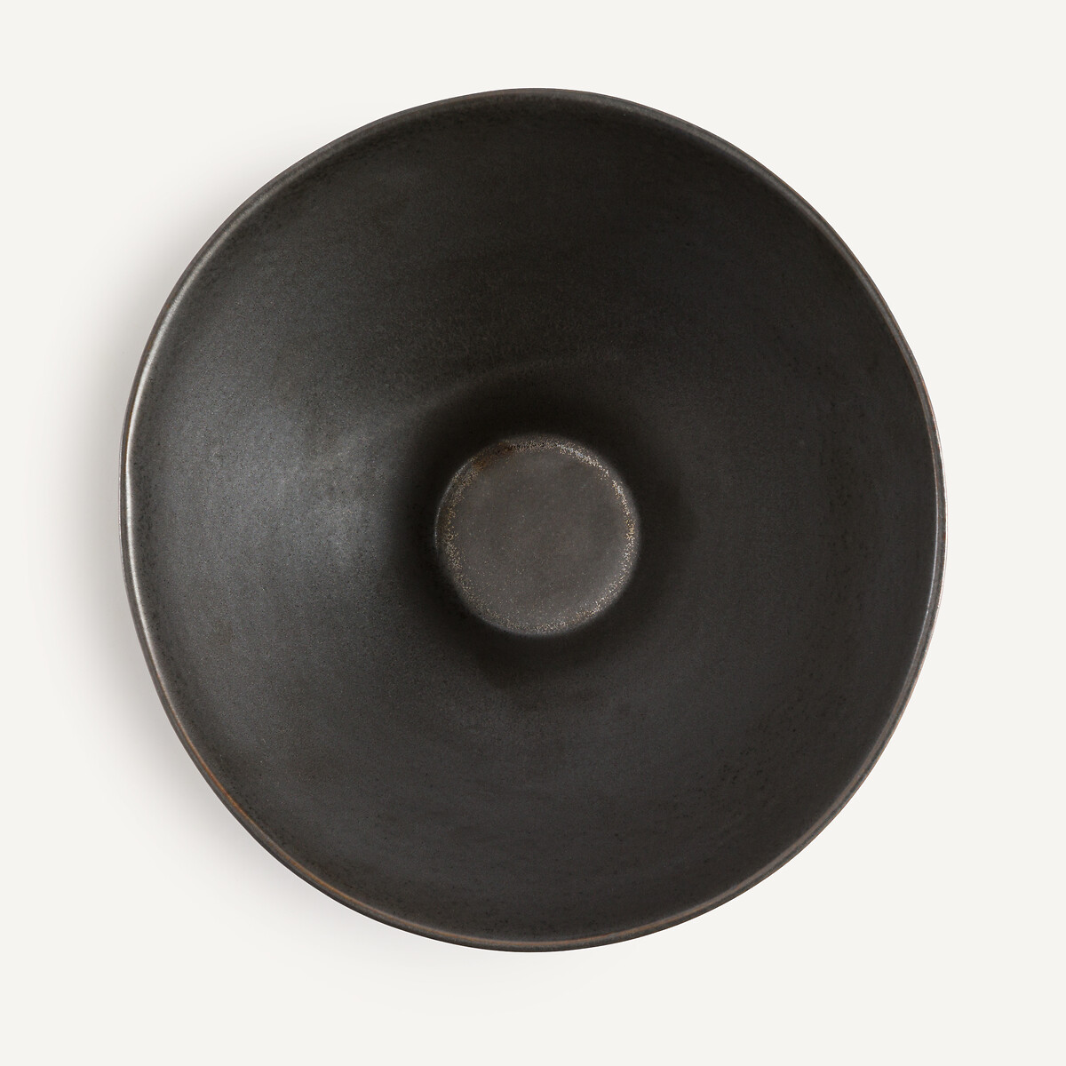 Am.pm Kanso Glazed Stoneware Salad Bowl Unisex Black