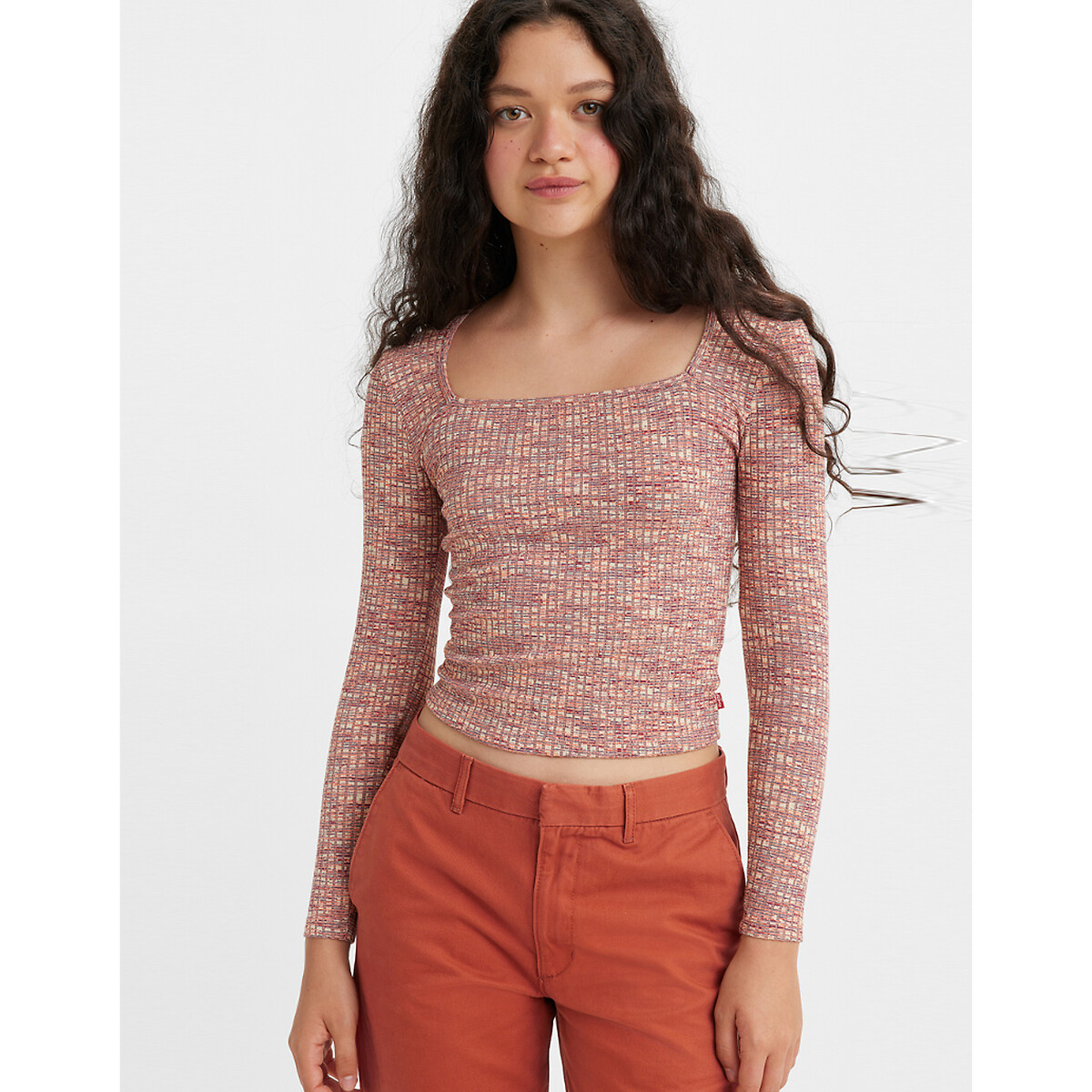 Levi's Cropped T-shirt, lange mouwen