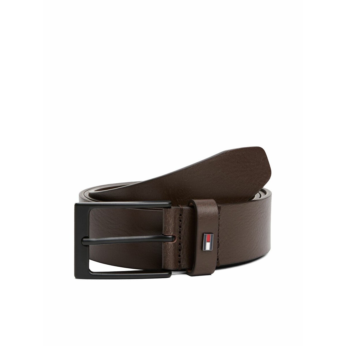 Tommy Hilfiger Layton Leather Belt Men's Dark Brown Medium