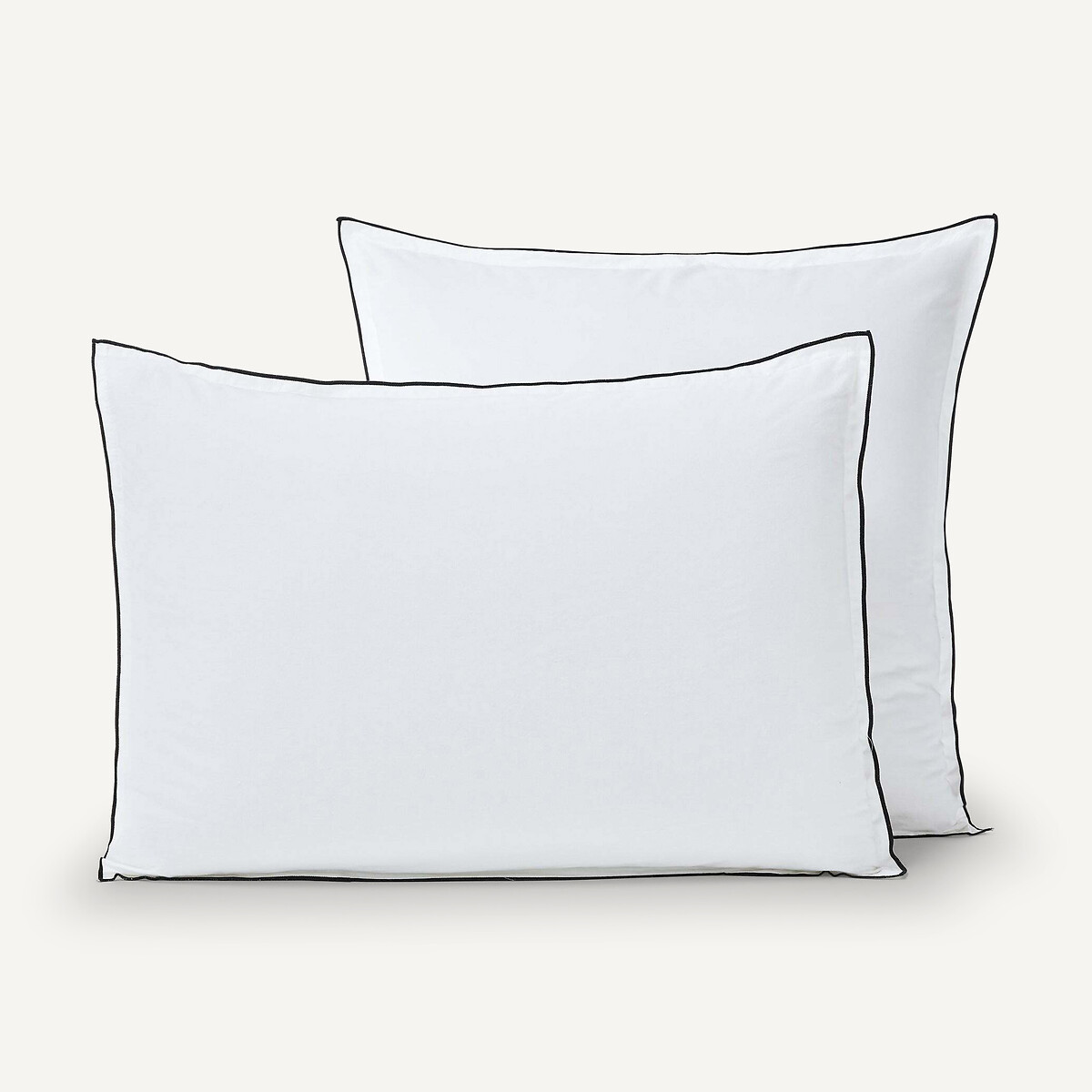Am.pm Organic Washed Cotton Voile Pillowcase Unisex Brilliant White Square (65X65cm)
