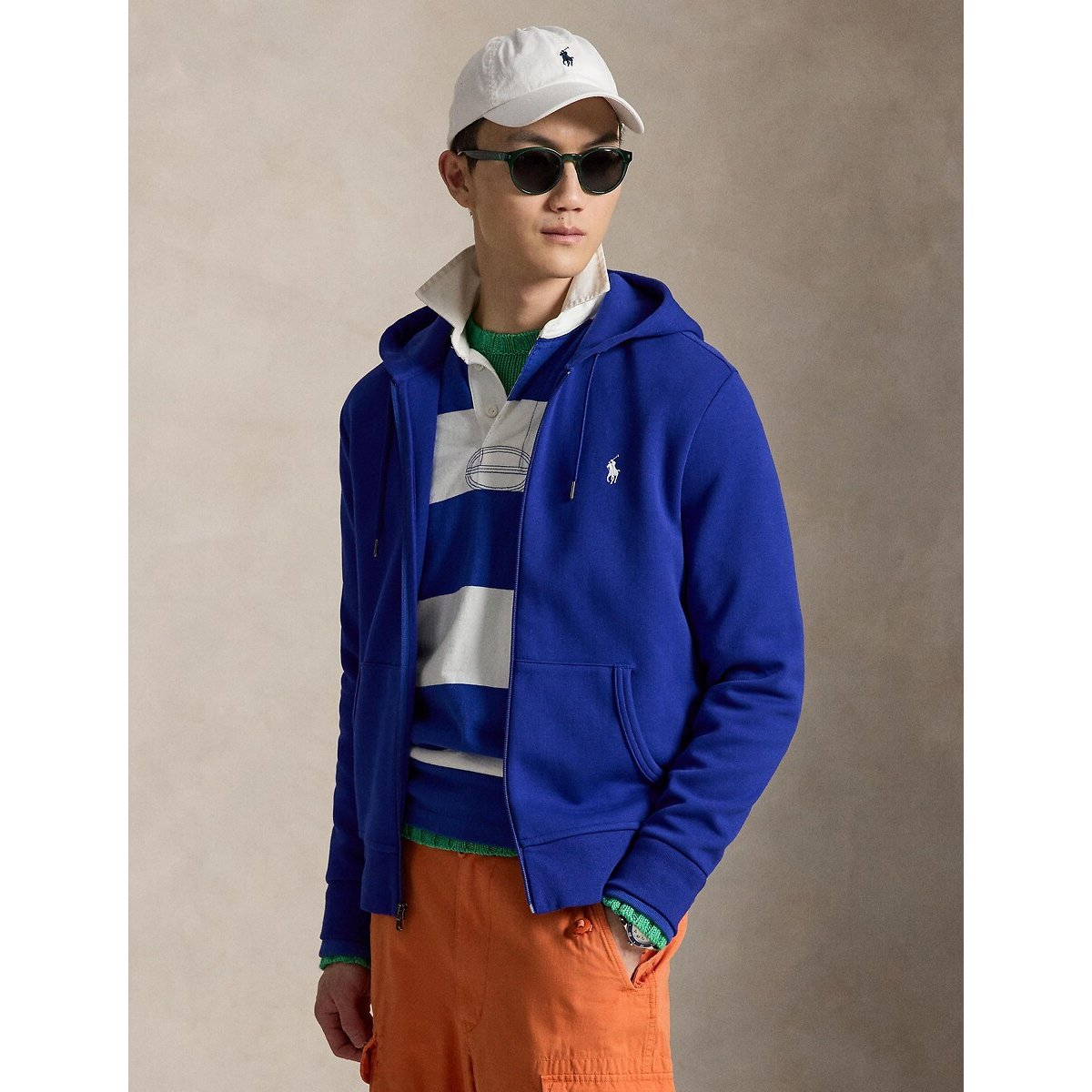 Sweat zippé à capuche, en maille double