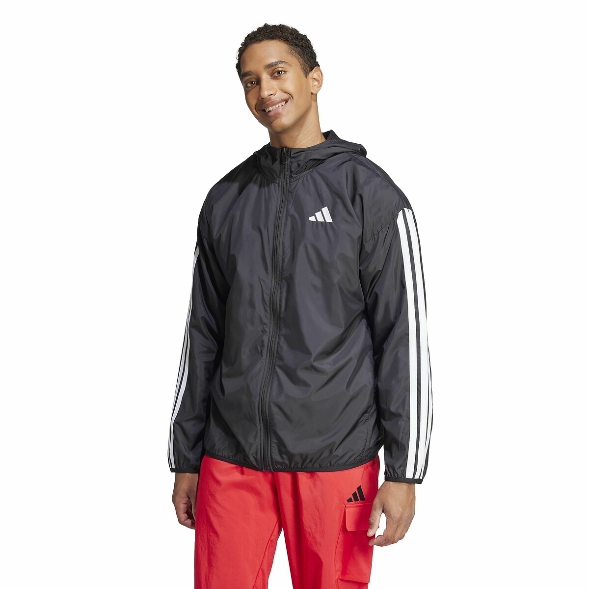 Adidas Sportswear Essentials 3-Stripes Windbreaker Men's Black Extra Large