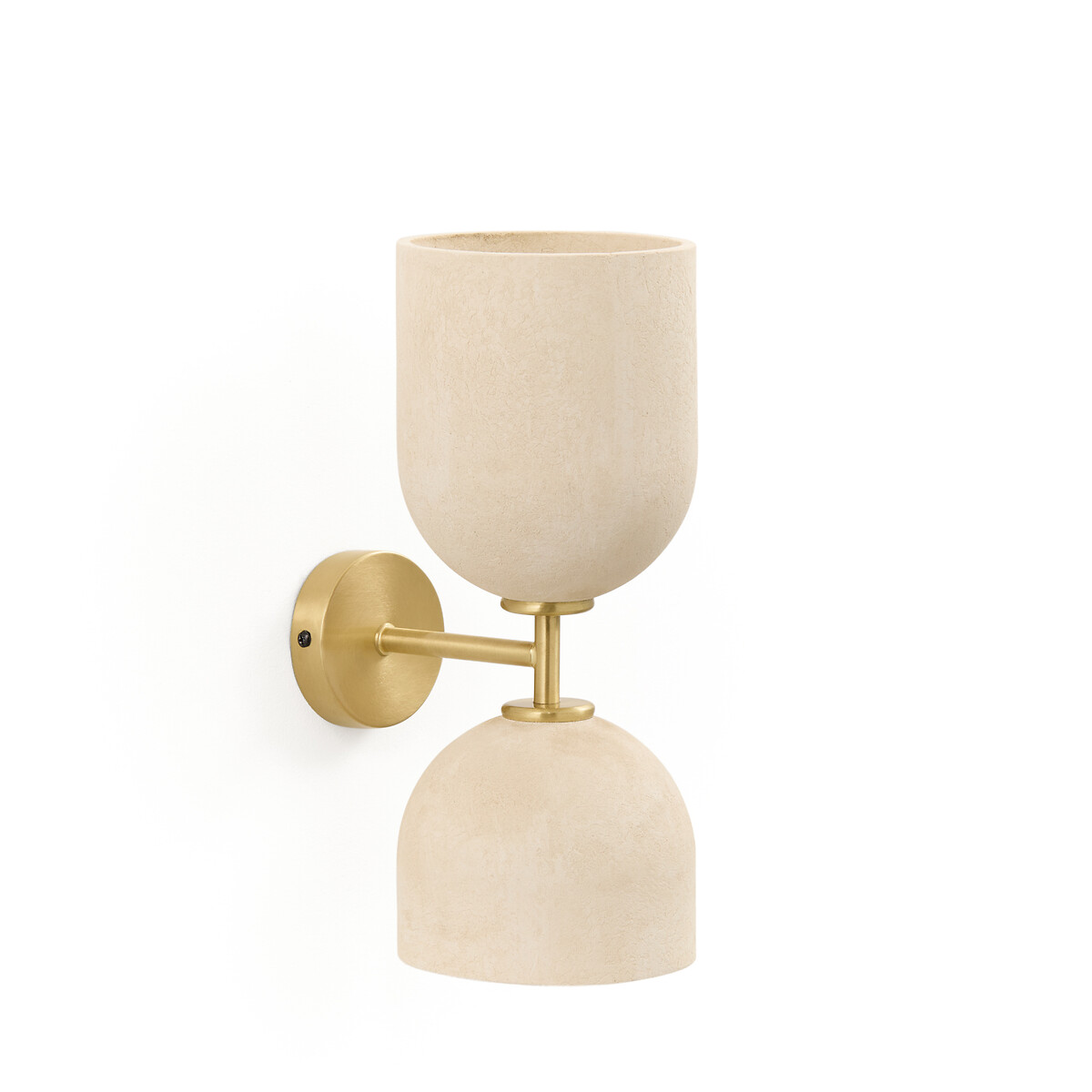 Bolodia Paper Mache Effect & Brass Wall Light
