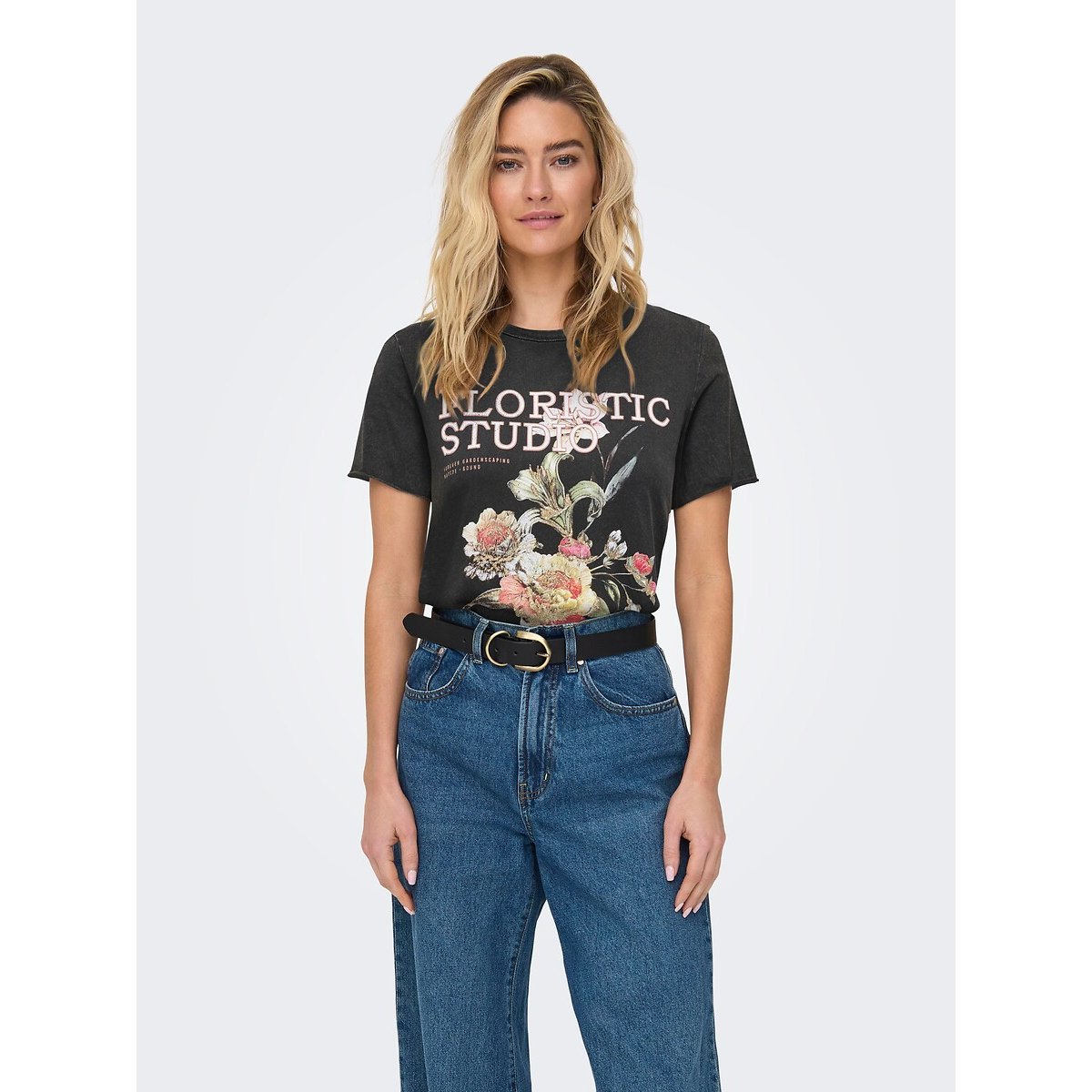 Only T-shirt Met Ronde Hals En Motief