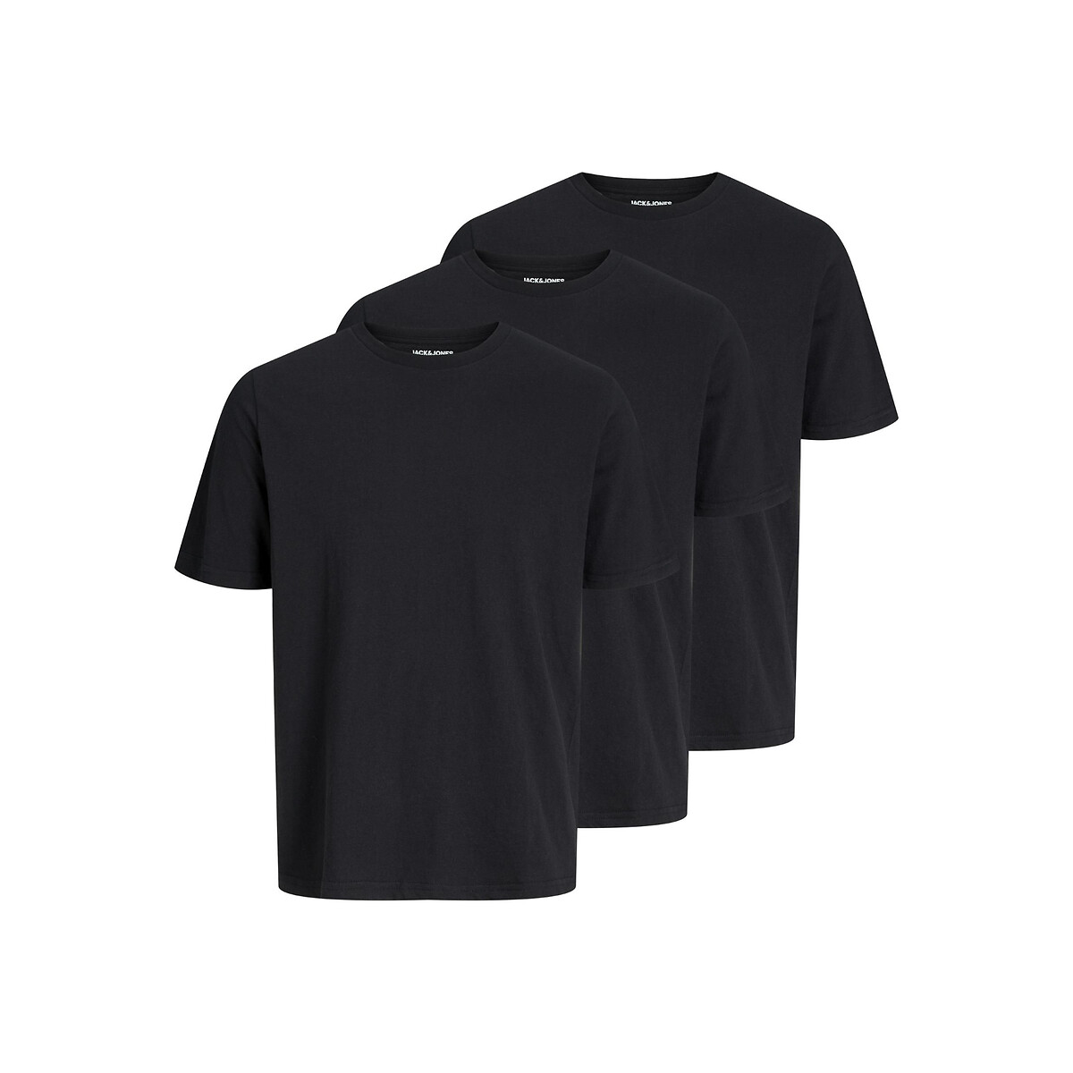 jack & jones Set Van 3 T-shirts Met Ronde Hals